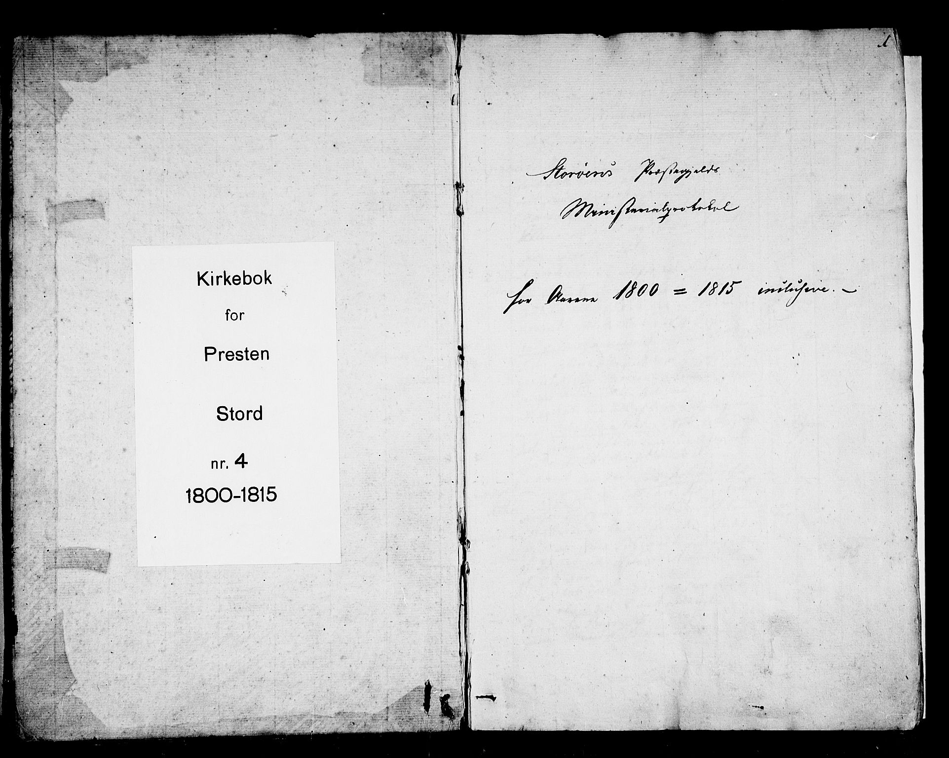 Stord sokneprestembete, SAB/A-78201/H/Haa: Parish register (official) no. A 4, 1800-1815