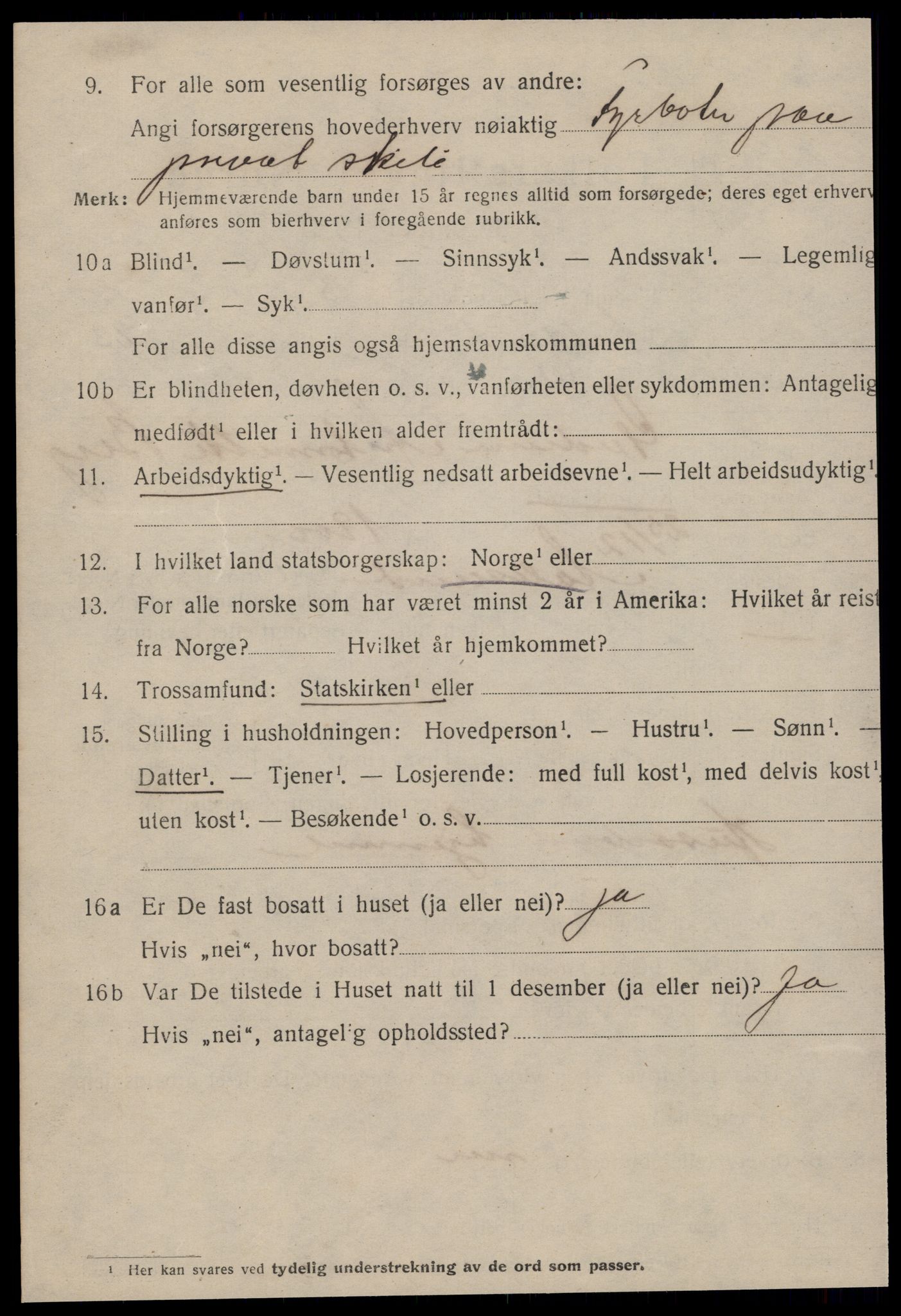 SAT, 1920 census for Ålesund, 1920, p. 43215