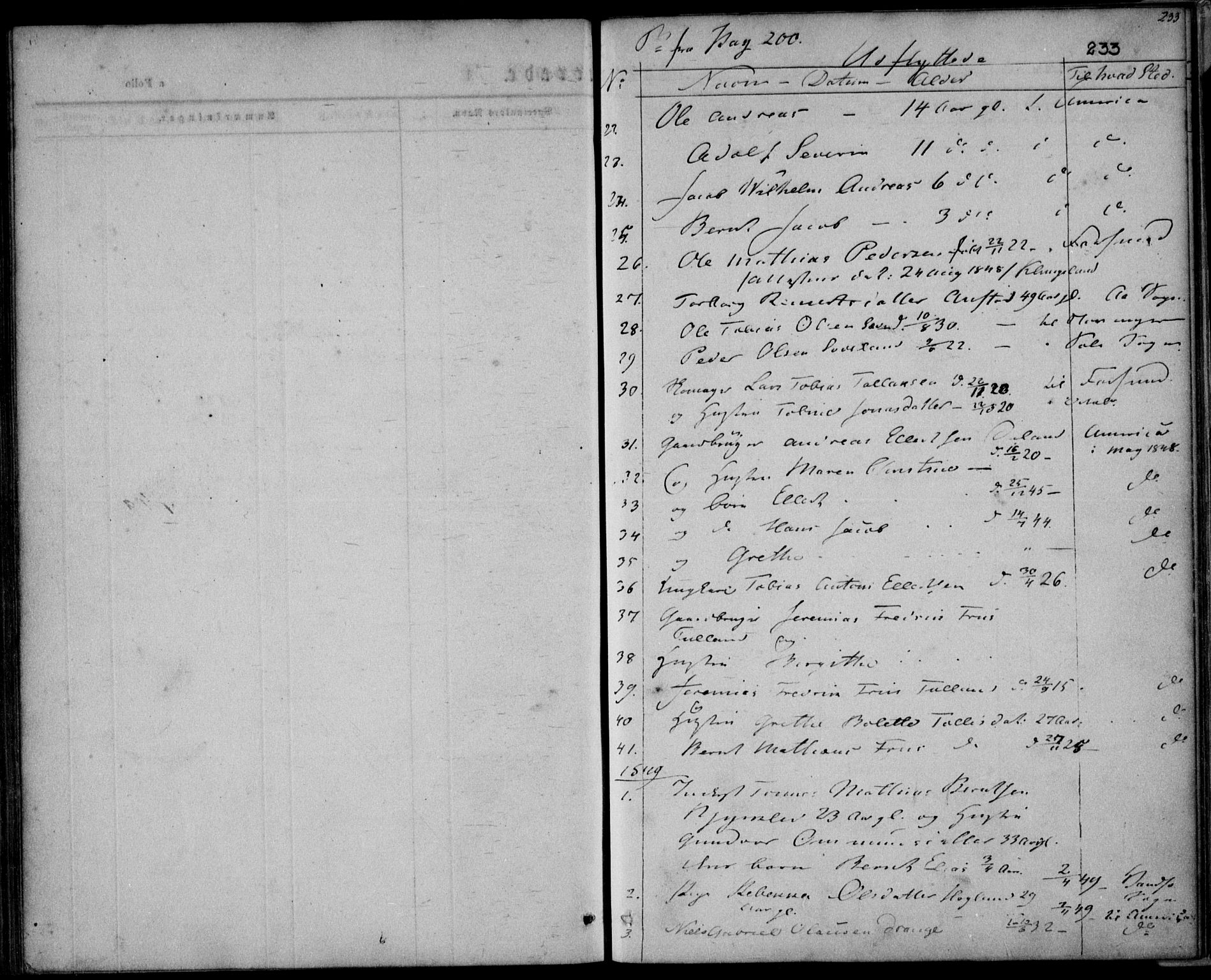 Herad sokneprestkontor, AV/SAK-1111-0018/F/Fa/Faa/L0004: Parish register (official) no. A 4, 1844-1853, p. 233