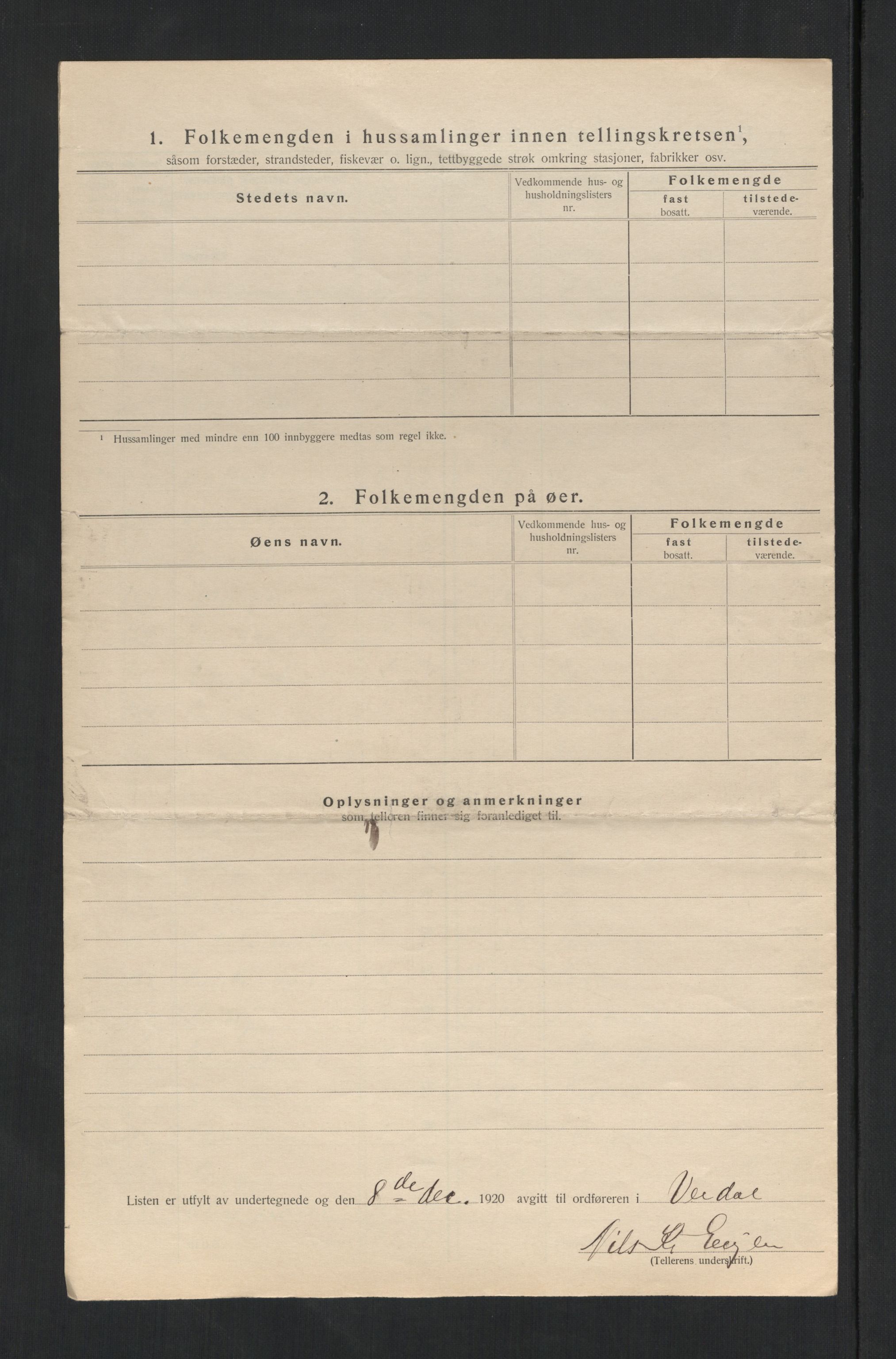 SAT, 1920 census for Verdal, 1920, p. 47