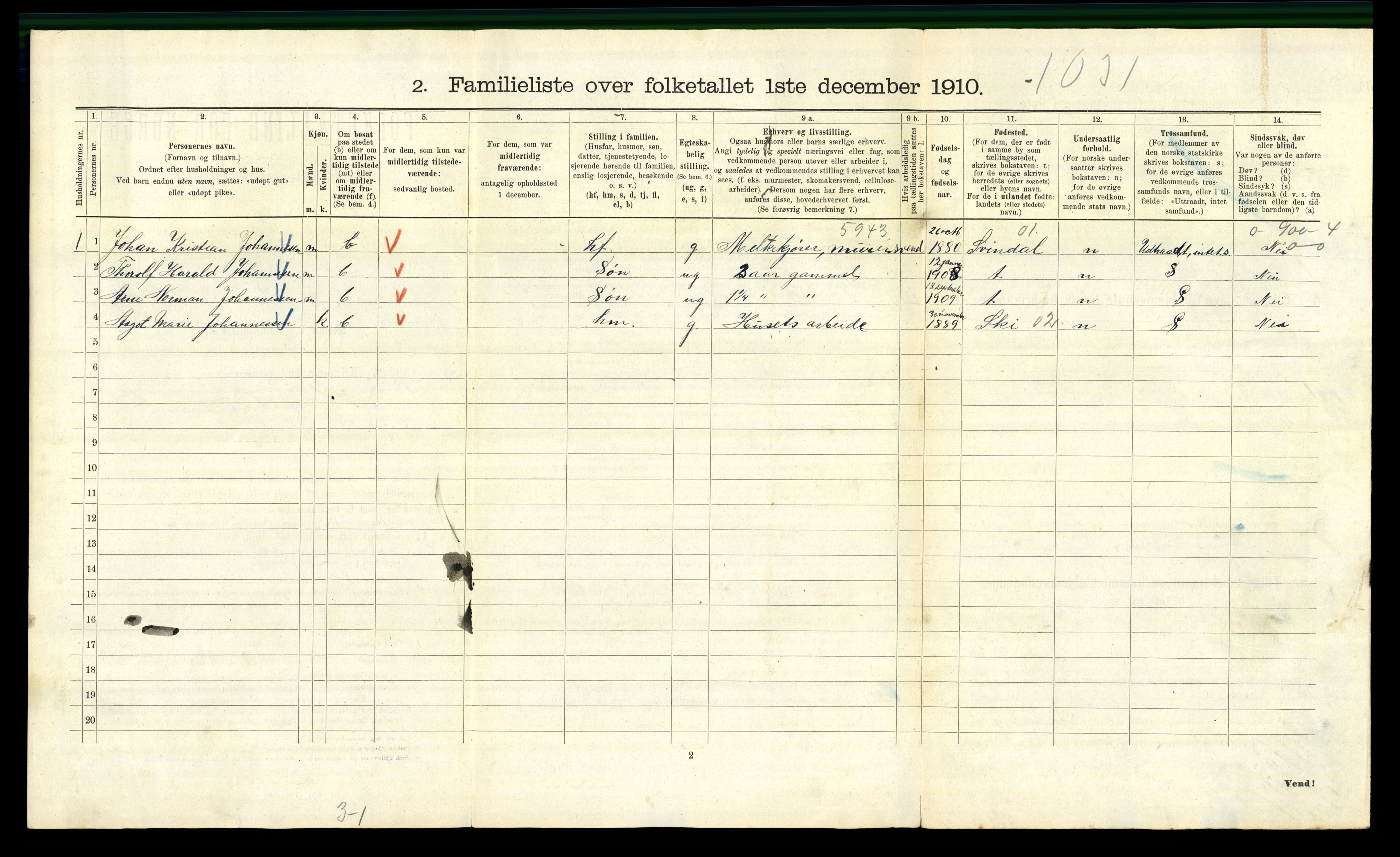 RA, 1910 census for Kristiania, 1910, p. 100280