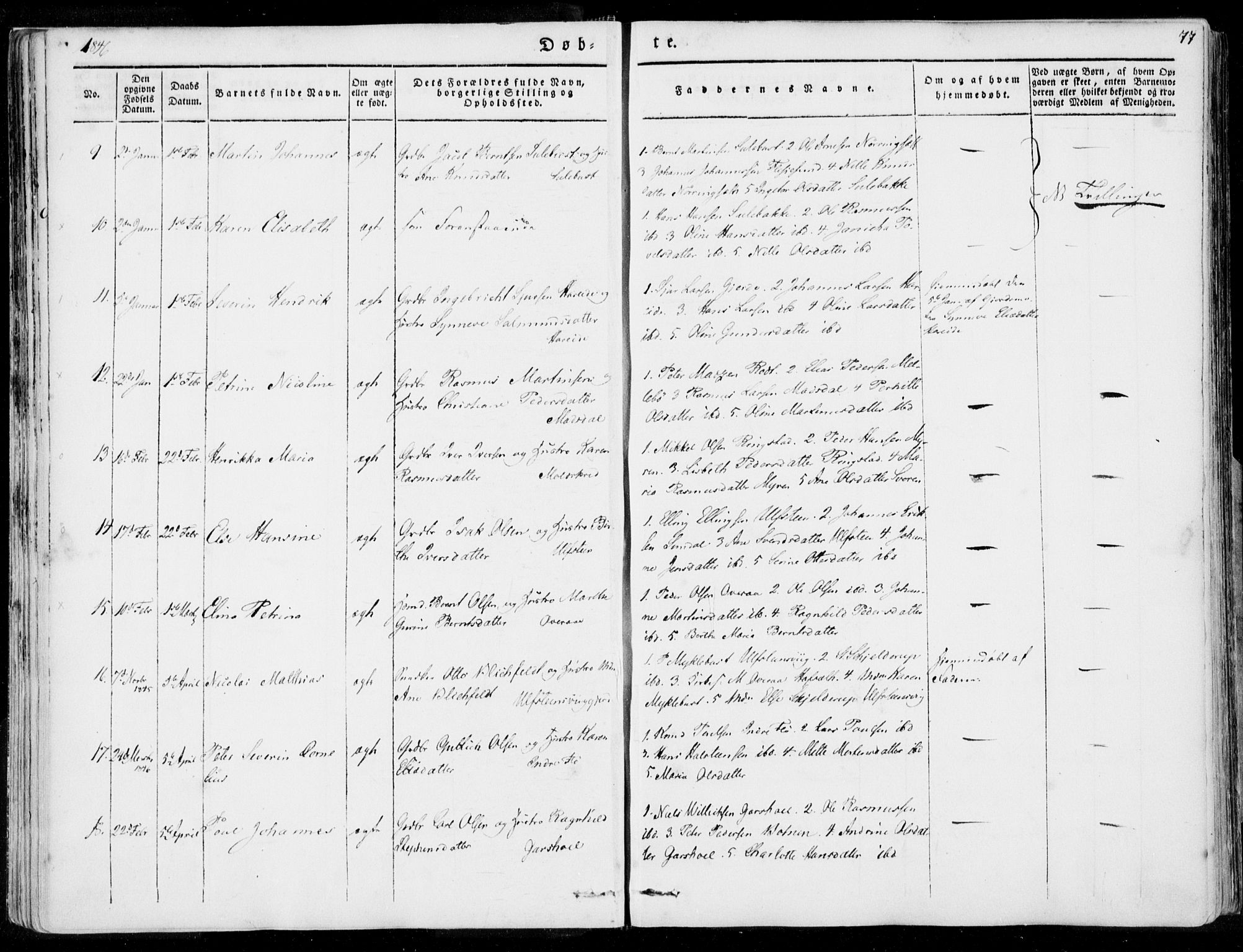 Ministerialprotokoller, klokkerbøker og fødselsregistre - Møre og Romsdal, AV/SAT-A-1454/509/L0104: Parish register (official) no. 509A02, 1833-1847, p. 77