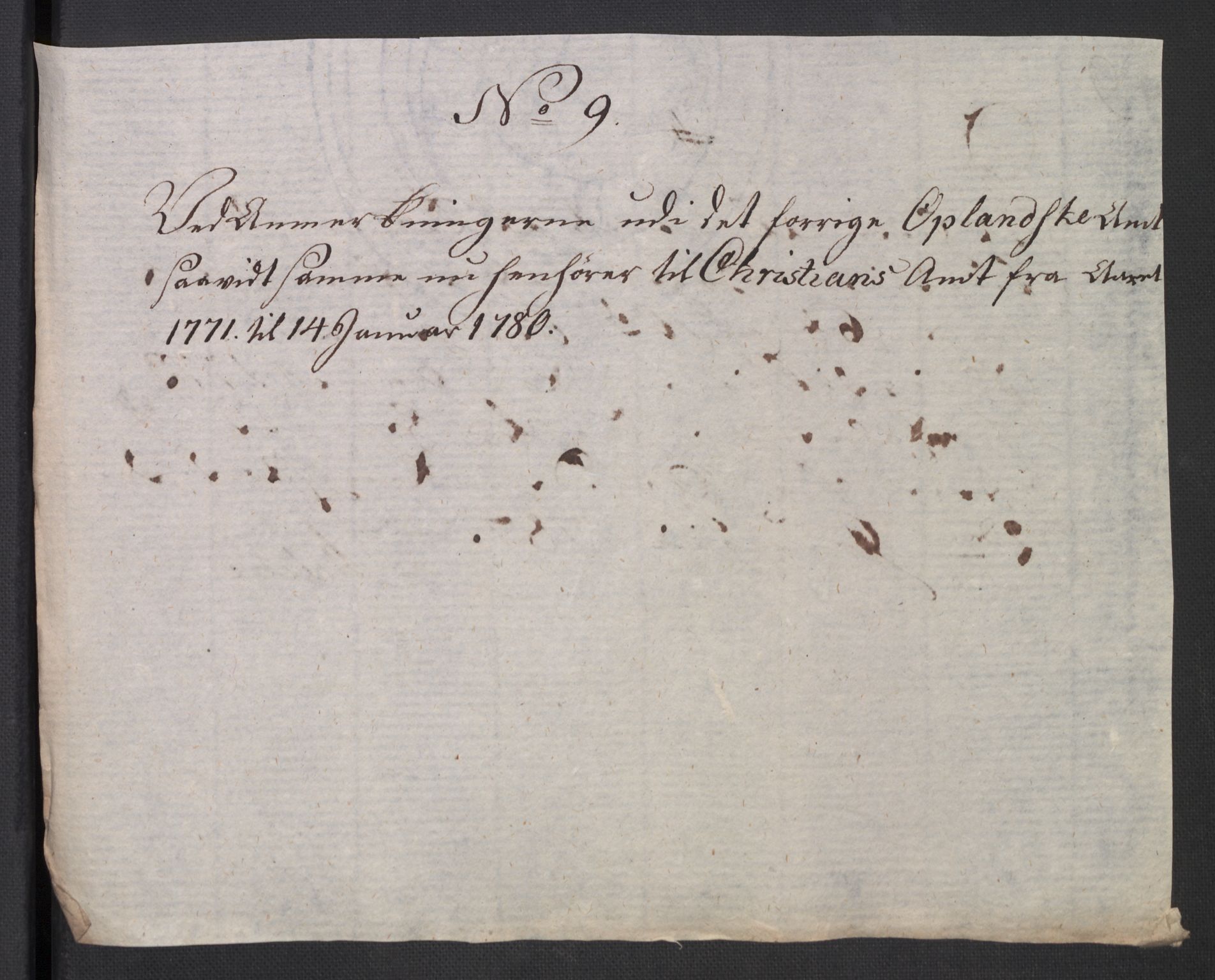 Rentekammeret inntil 1814, Reviderte regnskaper, Mindre regnskaper, AV/RA-EA-4068/Rb/L0014: Opplands amt, 1771-1779, p. 917