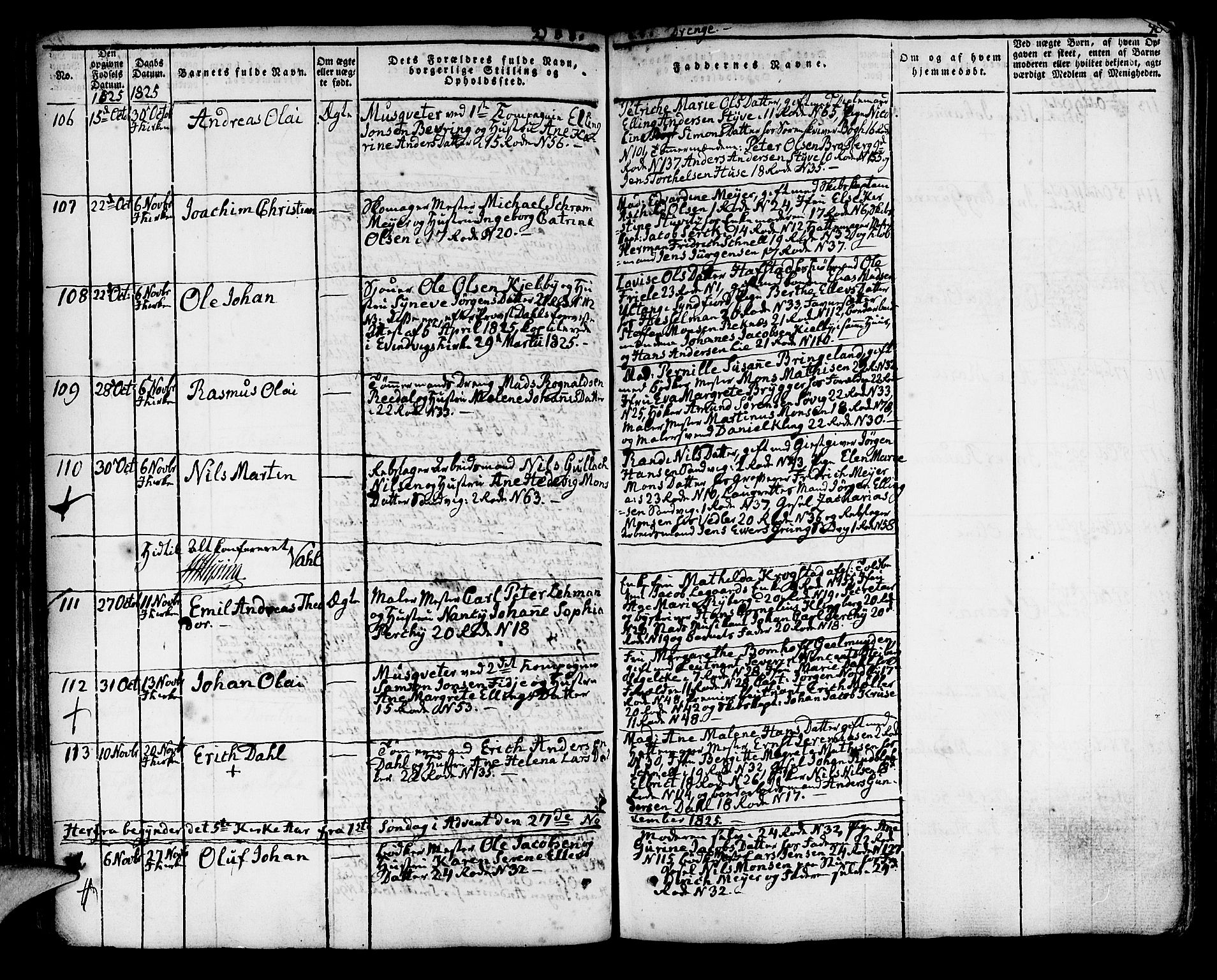 Korskirken sokneprestembete, SAB/A-76101/H/Hab: Parish register (copy) no. A 3, 1821-1831, p. 98