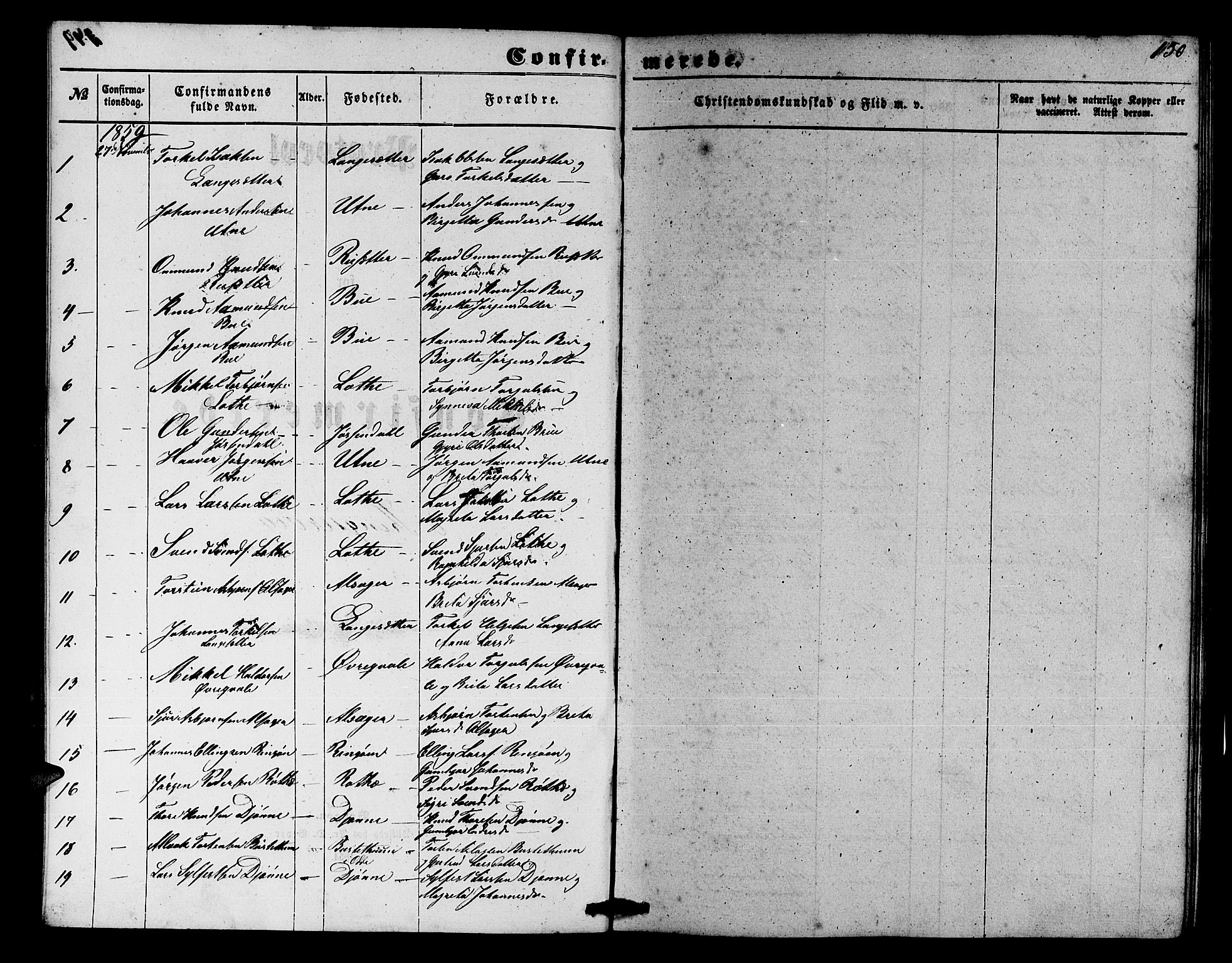 Ullensvang sokneprestembete, SAB/A-78701/H/Hab: Parish register (copy) no. E 6, 1857-1886, p. 150