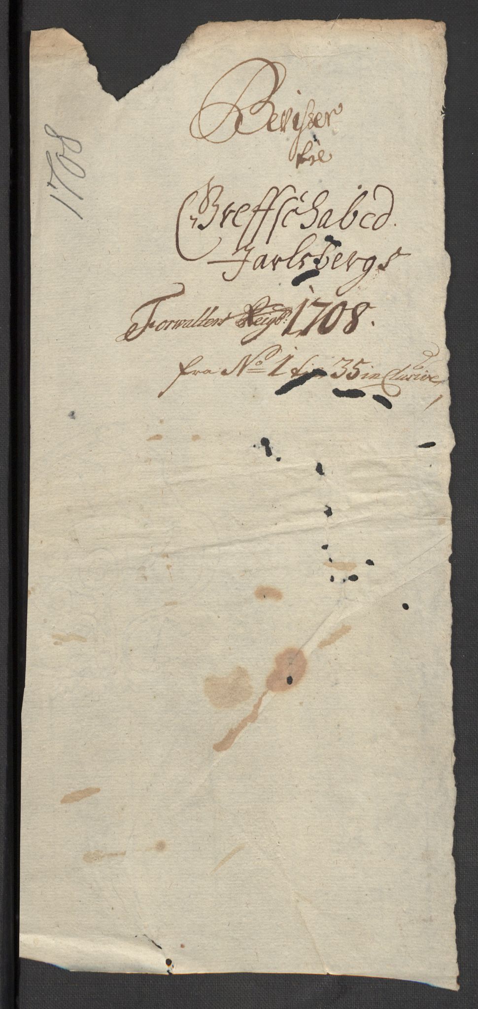 Rentekammeret inntil 1814, Reviderte regnskaper, Fogderegnskap, AV/RA-EA-4092/R32/L1873: Fogderegnskap Jarlsberg grevskap, 1708, p. 17