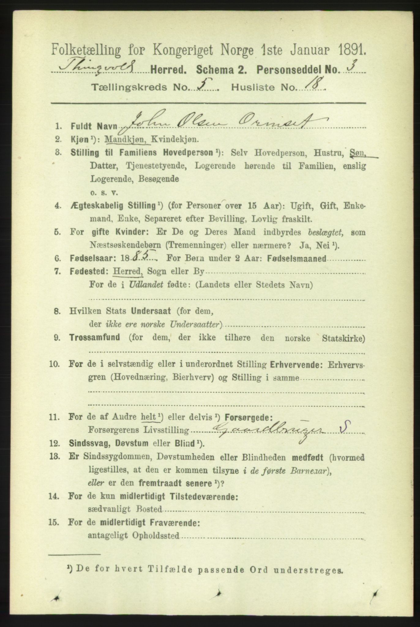 RA, 1891 census for 1560 Tingvoll, 1891, p. 2165