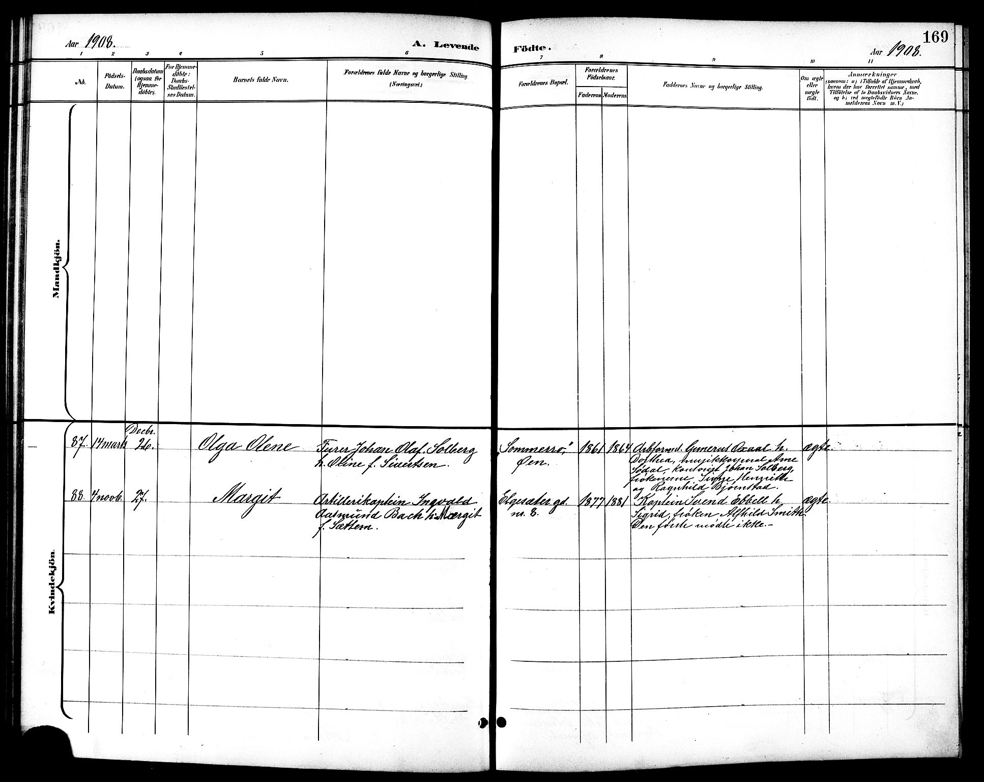 Ministerialprotokoller, klokkerbøker og fødselsregistre - Sør-Trøndelag, SAT/A-1456/601/L0094: Parish register (copy) no. 601C12, 1898-1911, p. 169