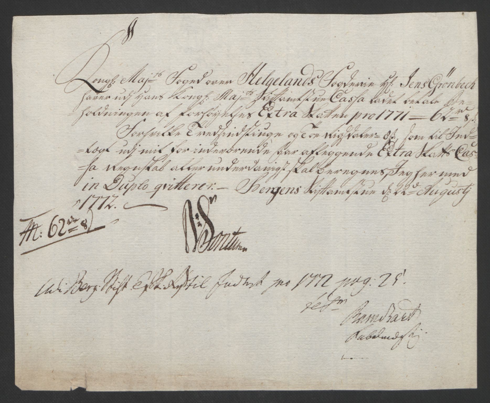 Rentekammeret inntil 1814, Reviderte regnskaper, Fogderegnskap, RA/EA-4092/R65/L4573: Ekstraskatten Helgeland, 1762-1772, p. 645