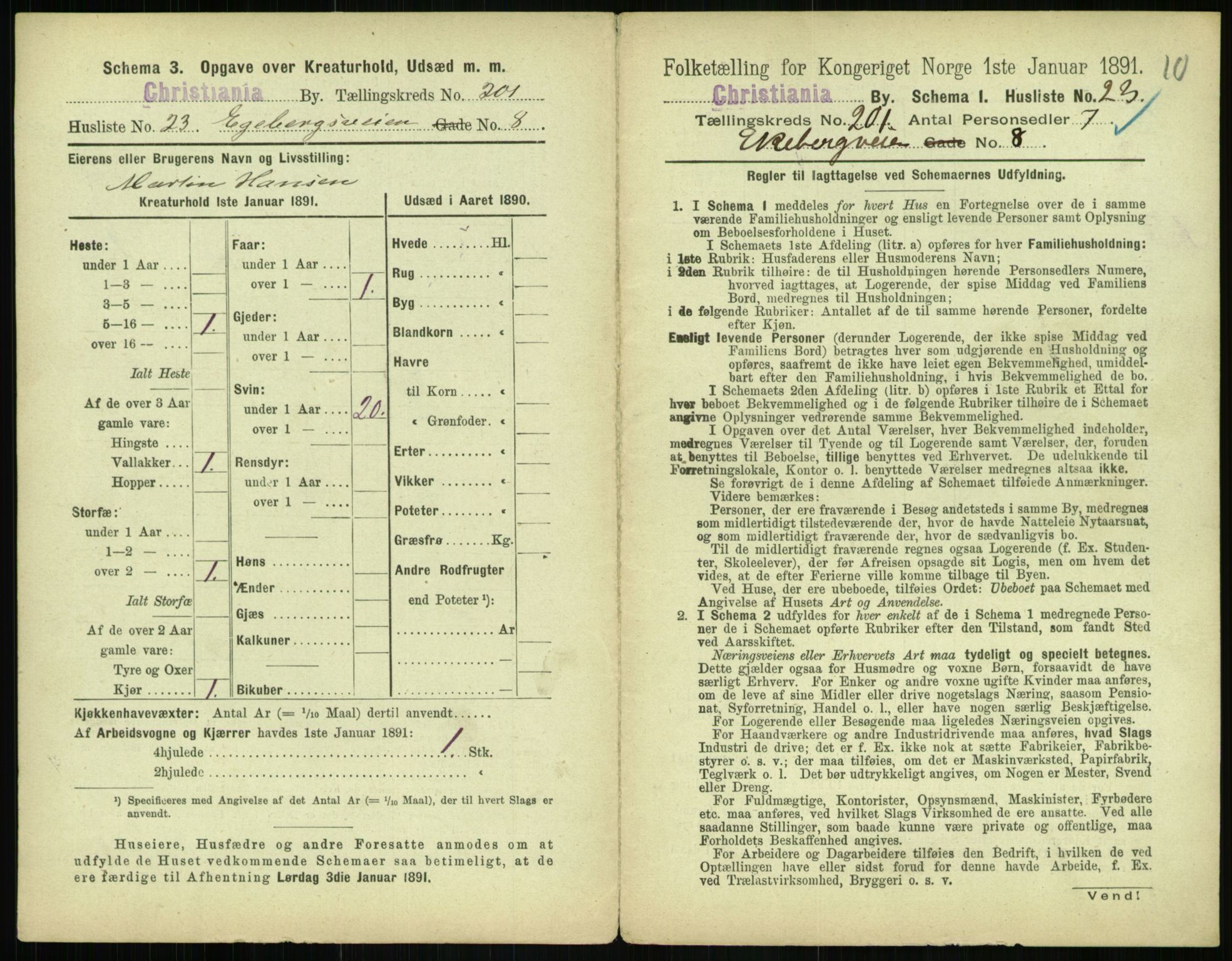 RA, 1891 census for 0301 Kristiania, 1891, p. 120928
