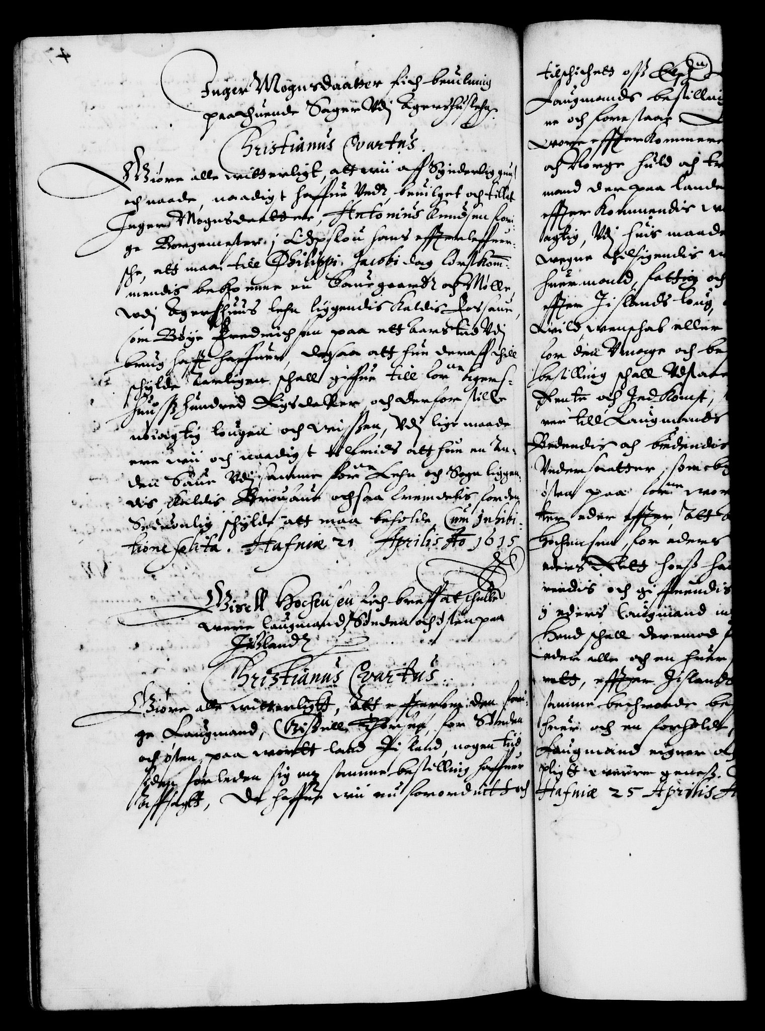 Danske Kanselli 1572-1799, AV/RA-EA-3023/F/Fc/Fca/Fcaa/L0003: Norske registre (mikrofilm), 1596-1616, p. 476b