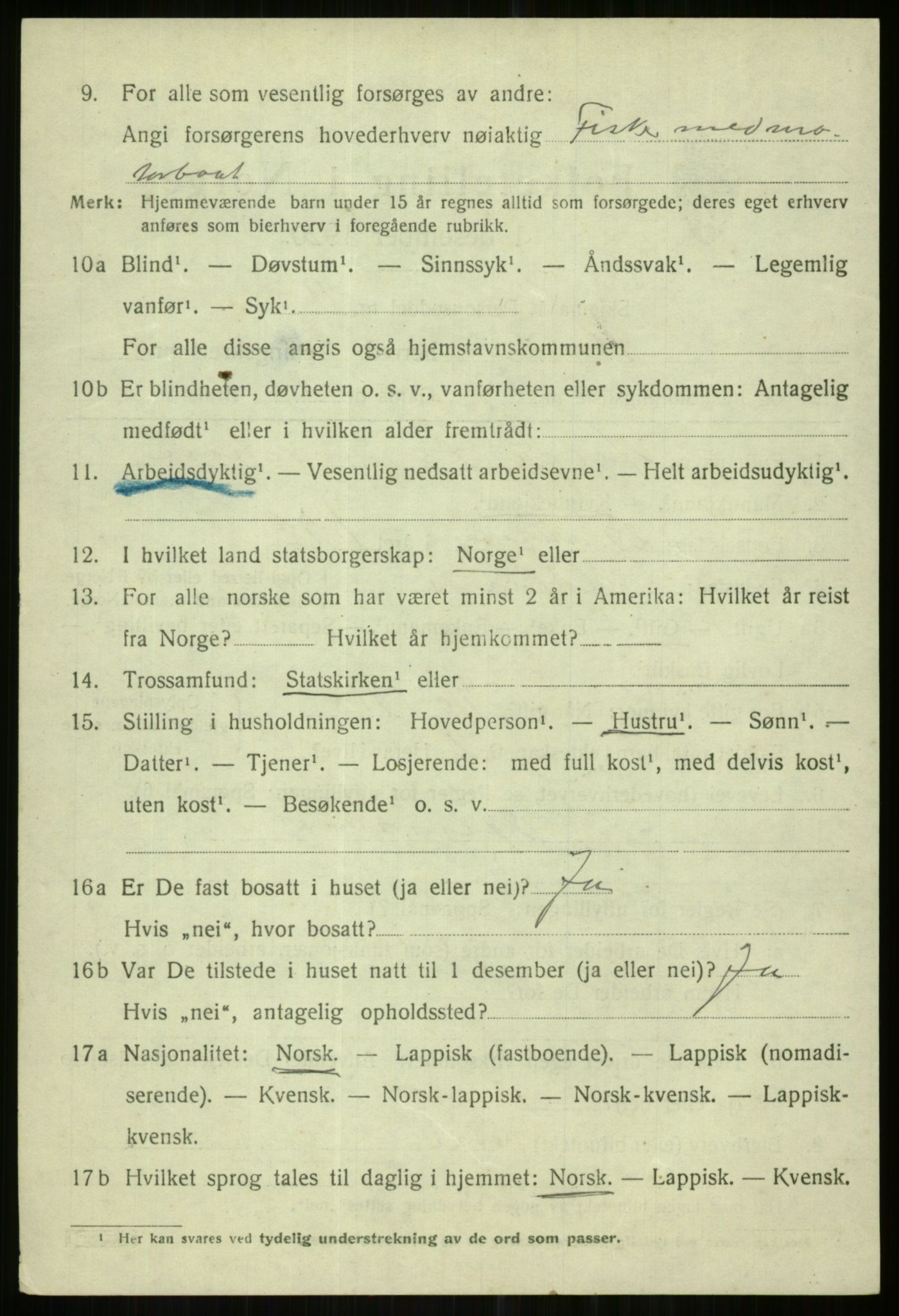 SATØ, 1920 census for Karlsøy, 1920, p. 3775