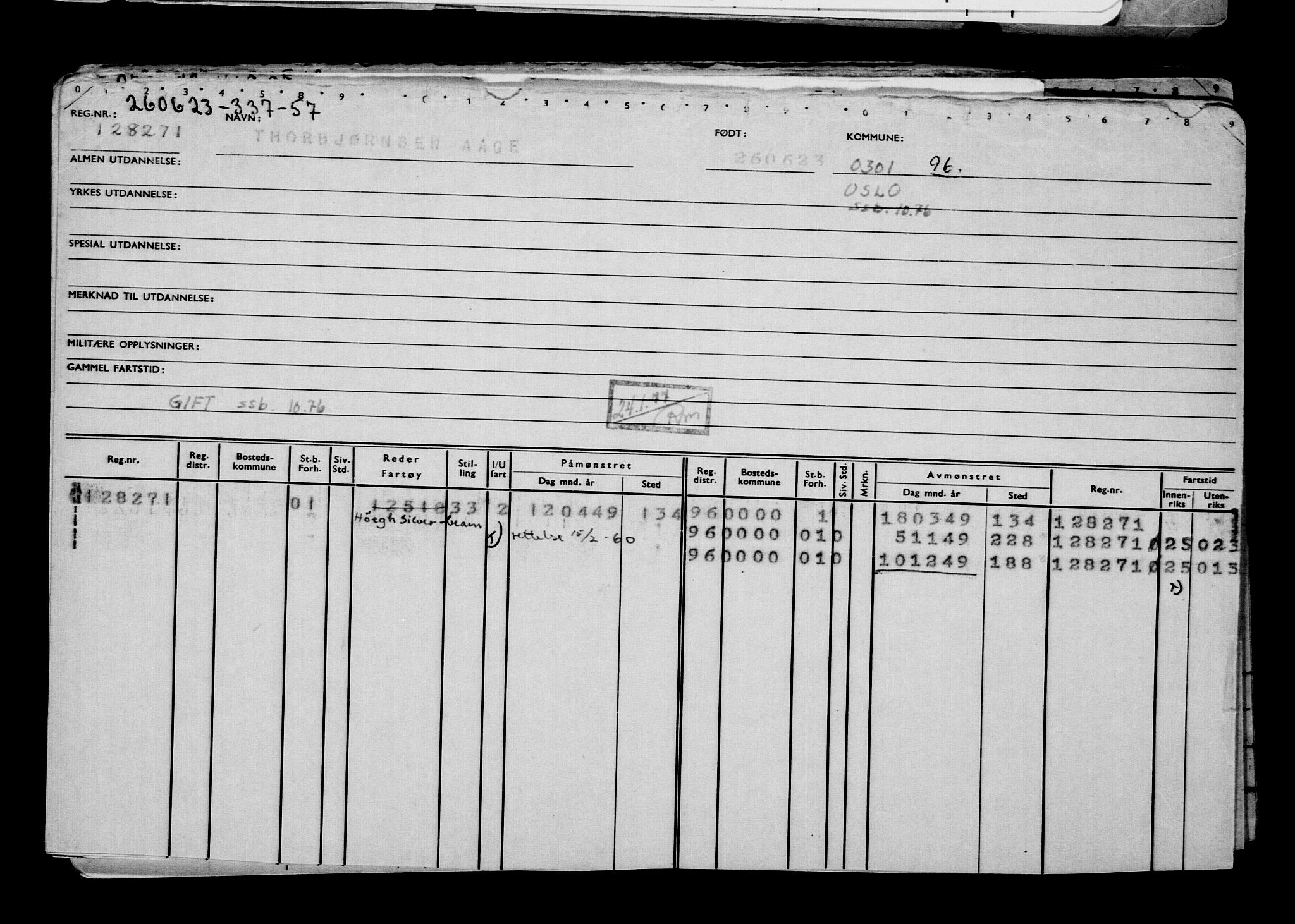 Direktoratet for sjømenn, AV/RA-S-3545/G/Gb/L0220: Hovedkort, 1923, p. 433