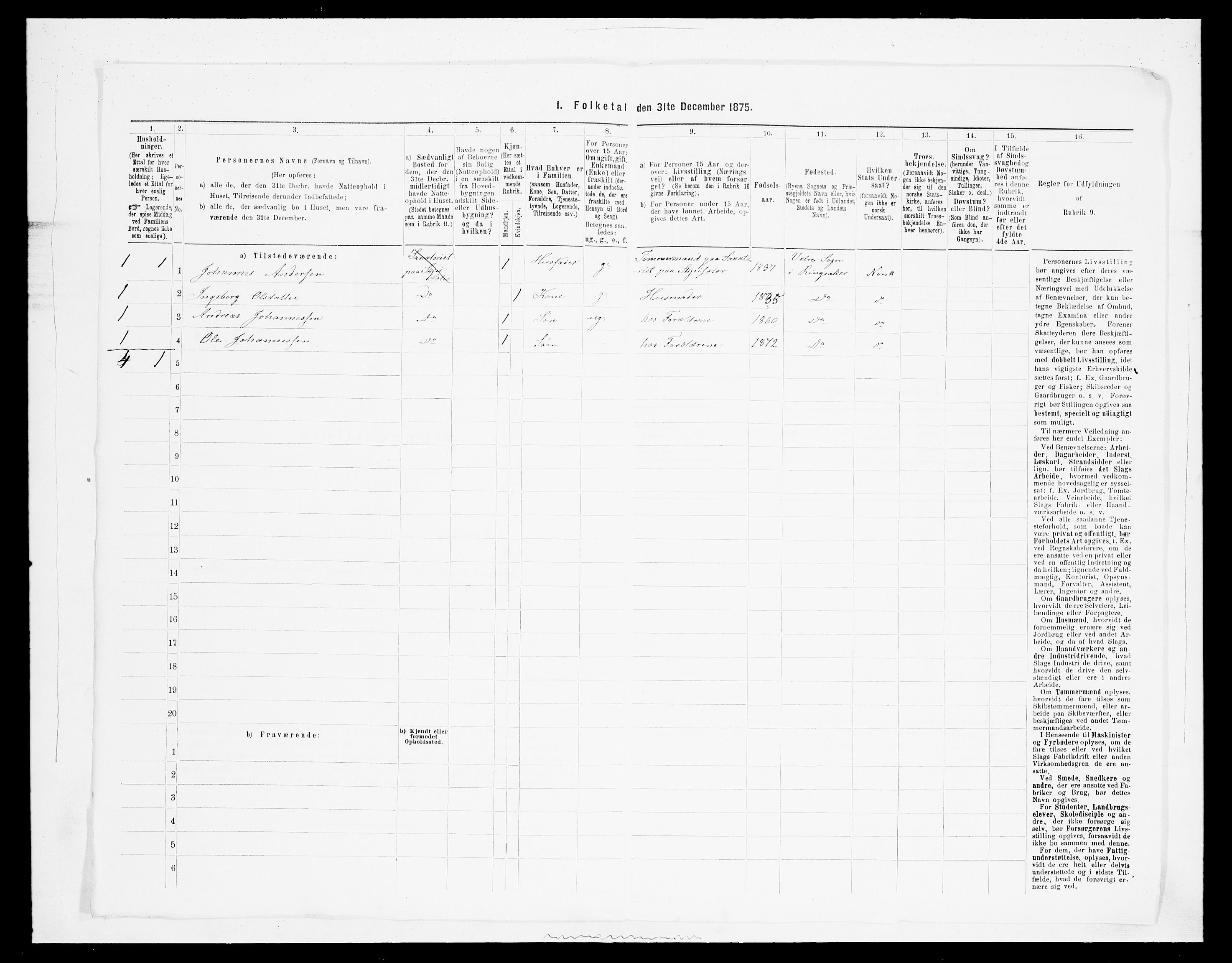 SAH, 1875 census for 0522P Gausdal, 1875, p. 1023