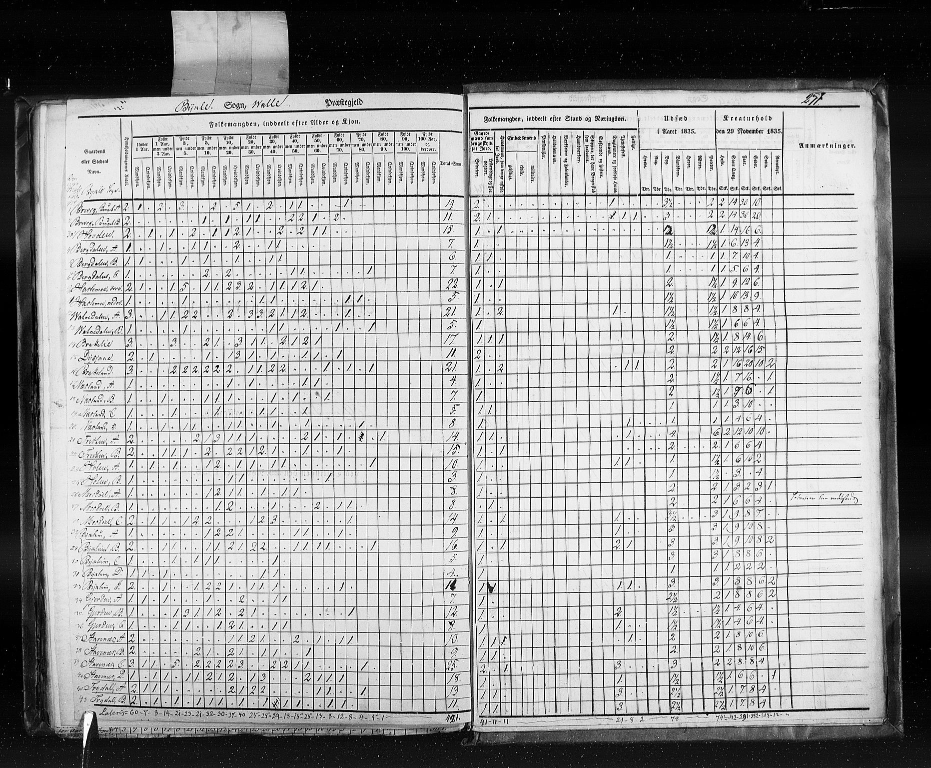 RA, Census 1835, vol. 5: Bratsberg amt og Nedenes og Råbyggelaget amt, 1835, p. 271