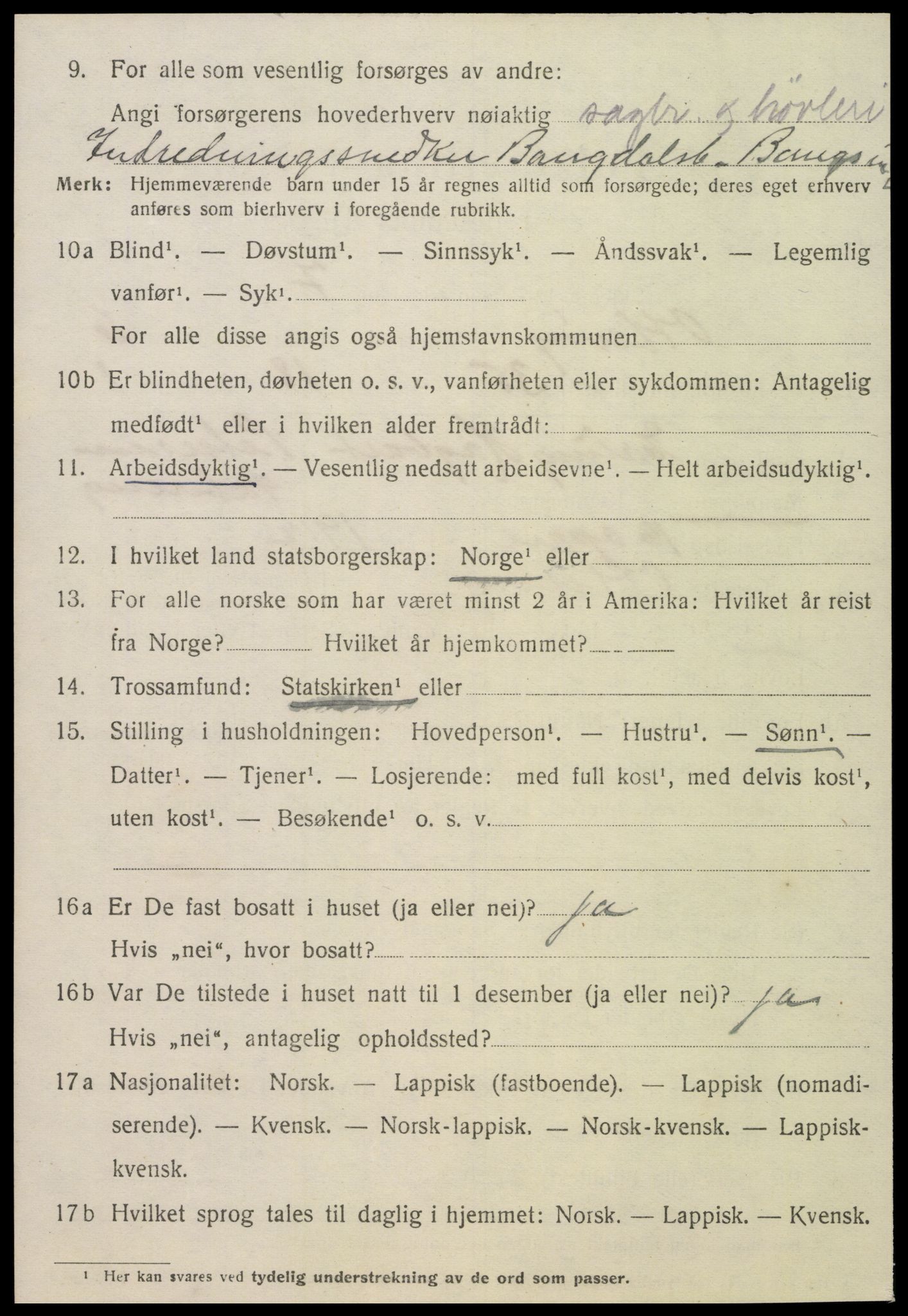 SAT, 1920 census for Otterøy, 1920, p. 2594