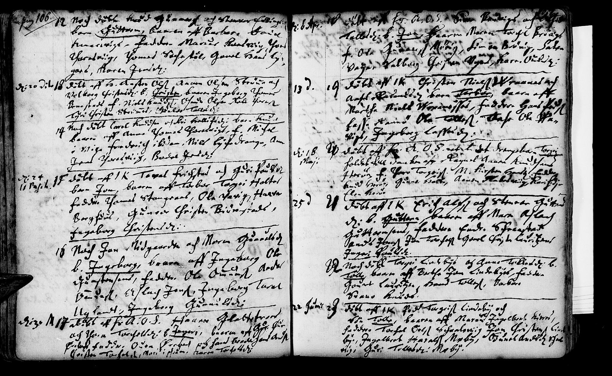 Oddernes sokneprestkontor, AV/SAK-1111-0033/F/Fa/Faa/L0001: Parish register (official) no. A 1, 1692-1718, p. 106-107