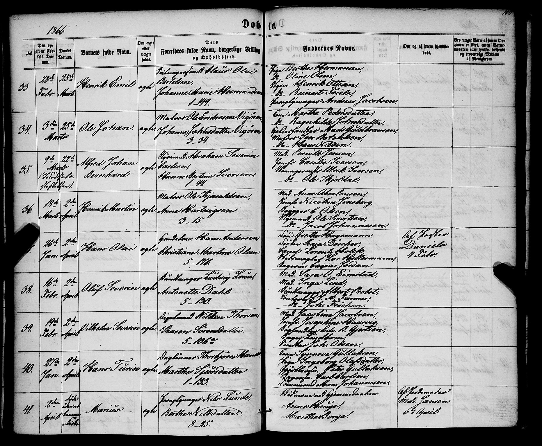 Nykirken Sokneprestembete, AV/SAB-A-77101/H/Haa/L0015: Parish register (official) no. B 2, 1858-1869, p. 105