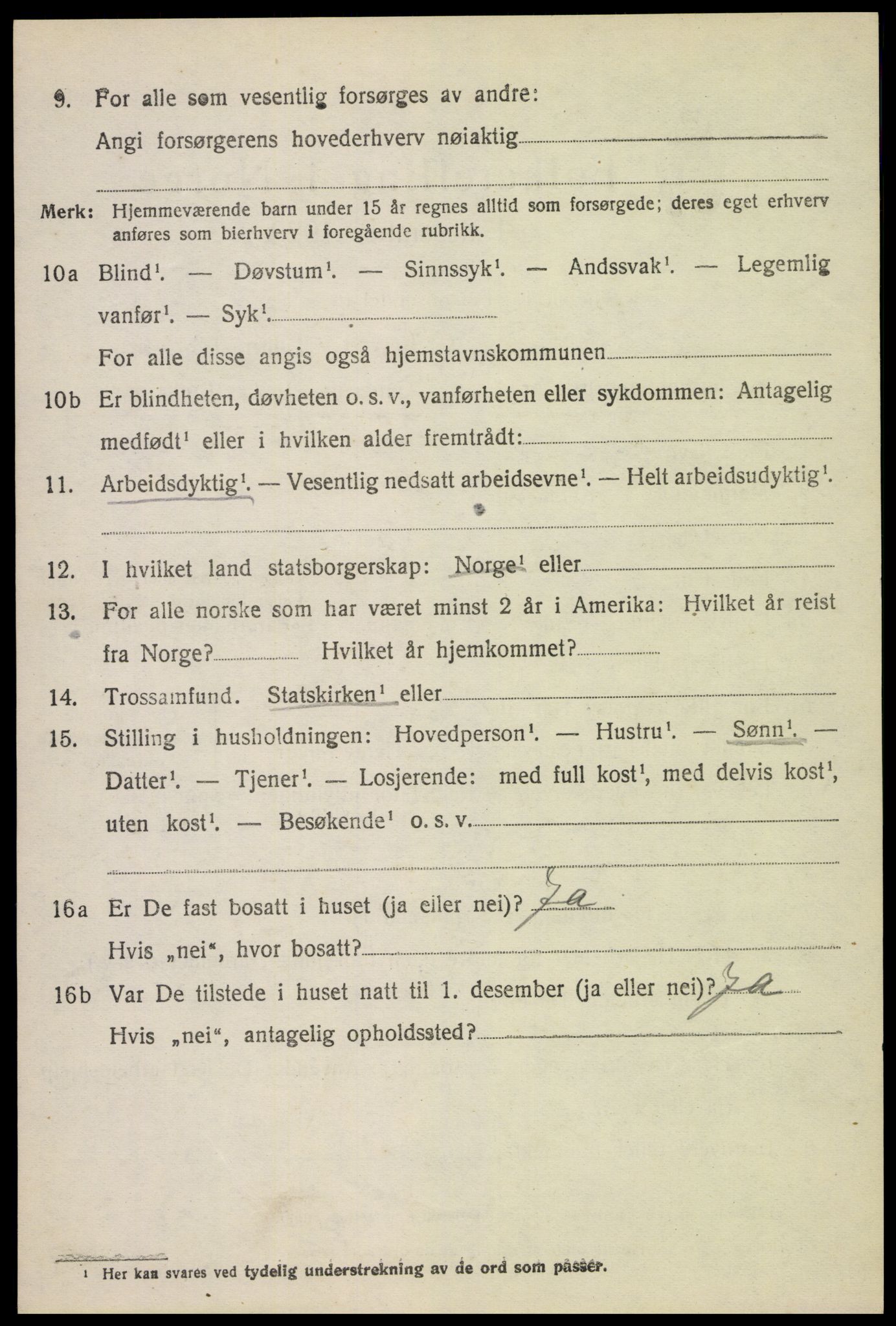 SAH, 1920 census for Stange, 1920, p. 13796