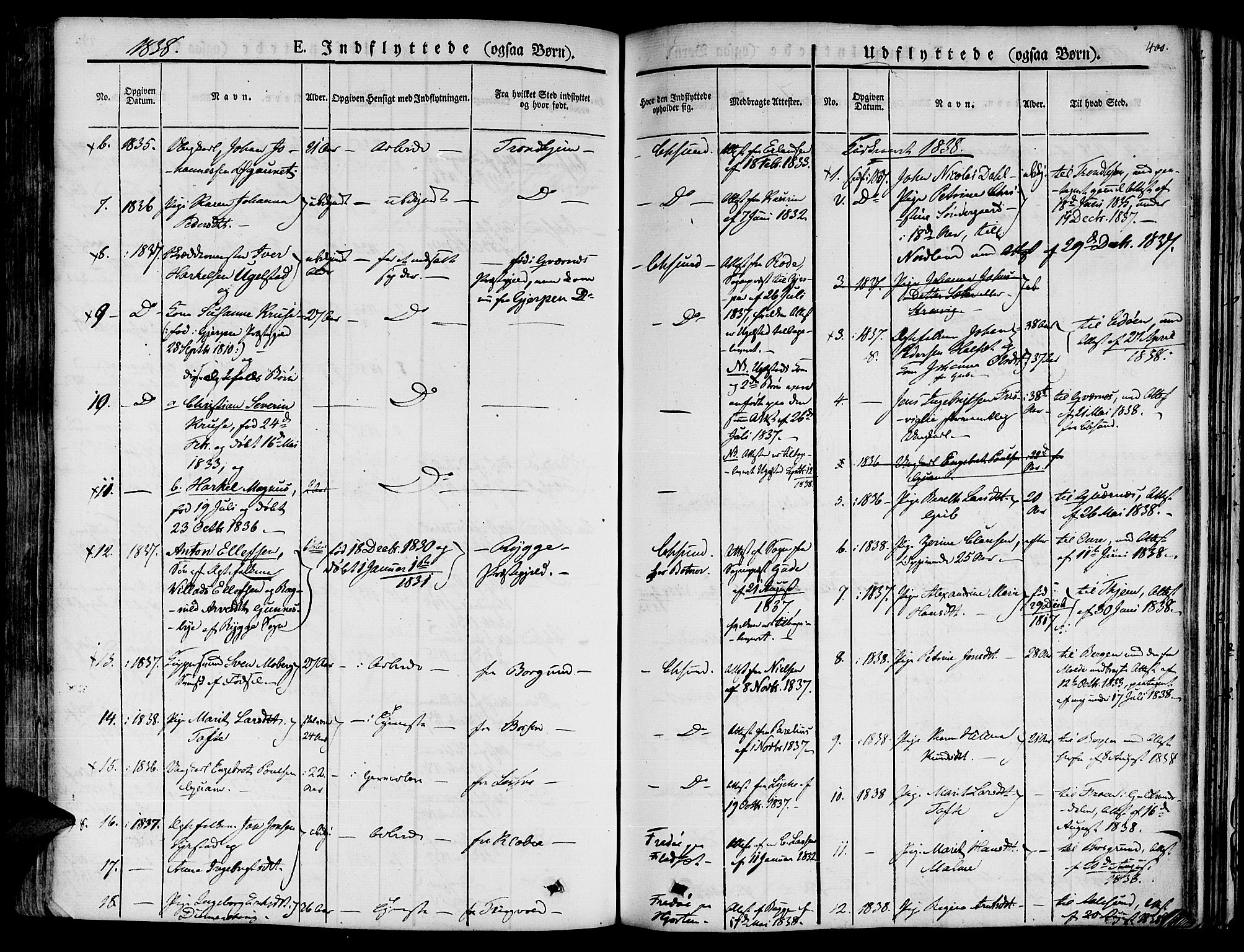 Ministerialprotokoller, klokkerbøker og fødselsregistre - Møre og Romsdal, SAT/A-1454/572/L0843: Parish register (official) no. 572A06, 1832-1842, p. 400