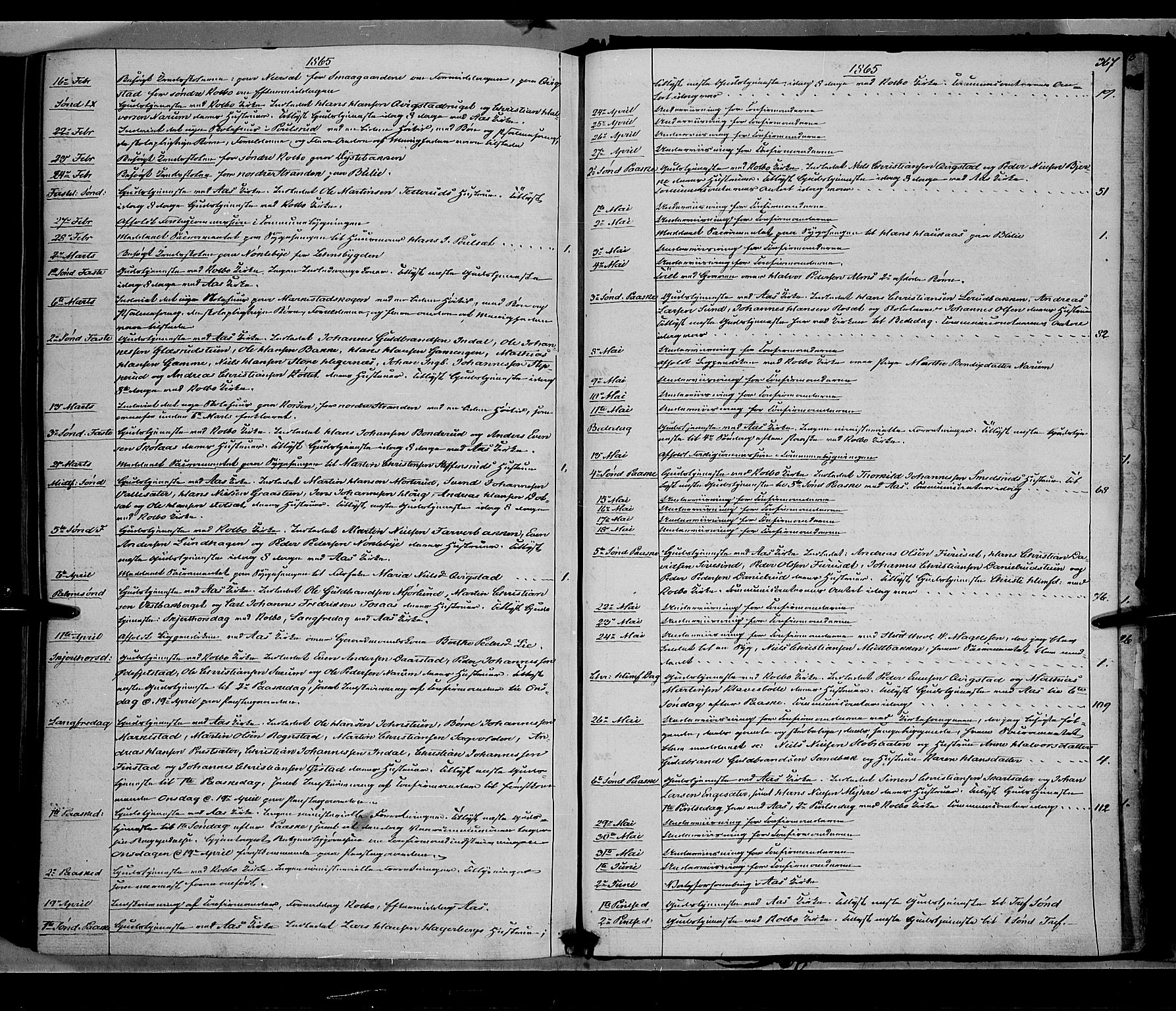 Vestre Toten prestekontor, SAH/PREST-108/H/Ha/Haa/L0007: Parish register (official) no. 7, 1862-1869, p. 367