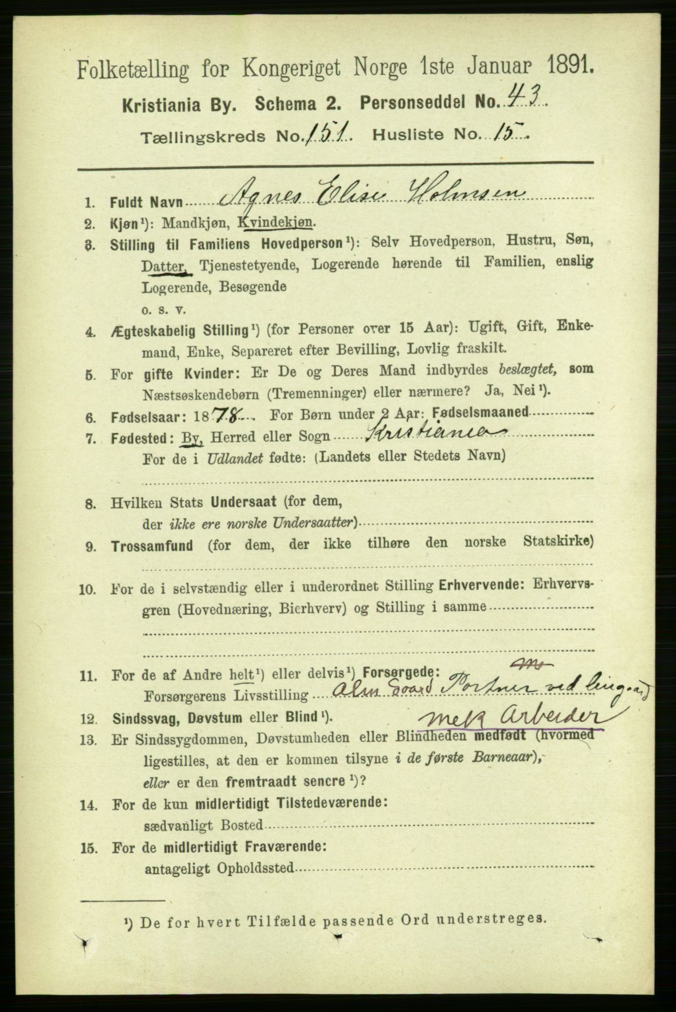 RA, 1891 census for 0301 Kristiania, 1891, p. 84755
