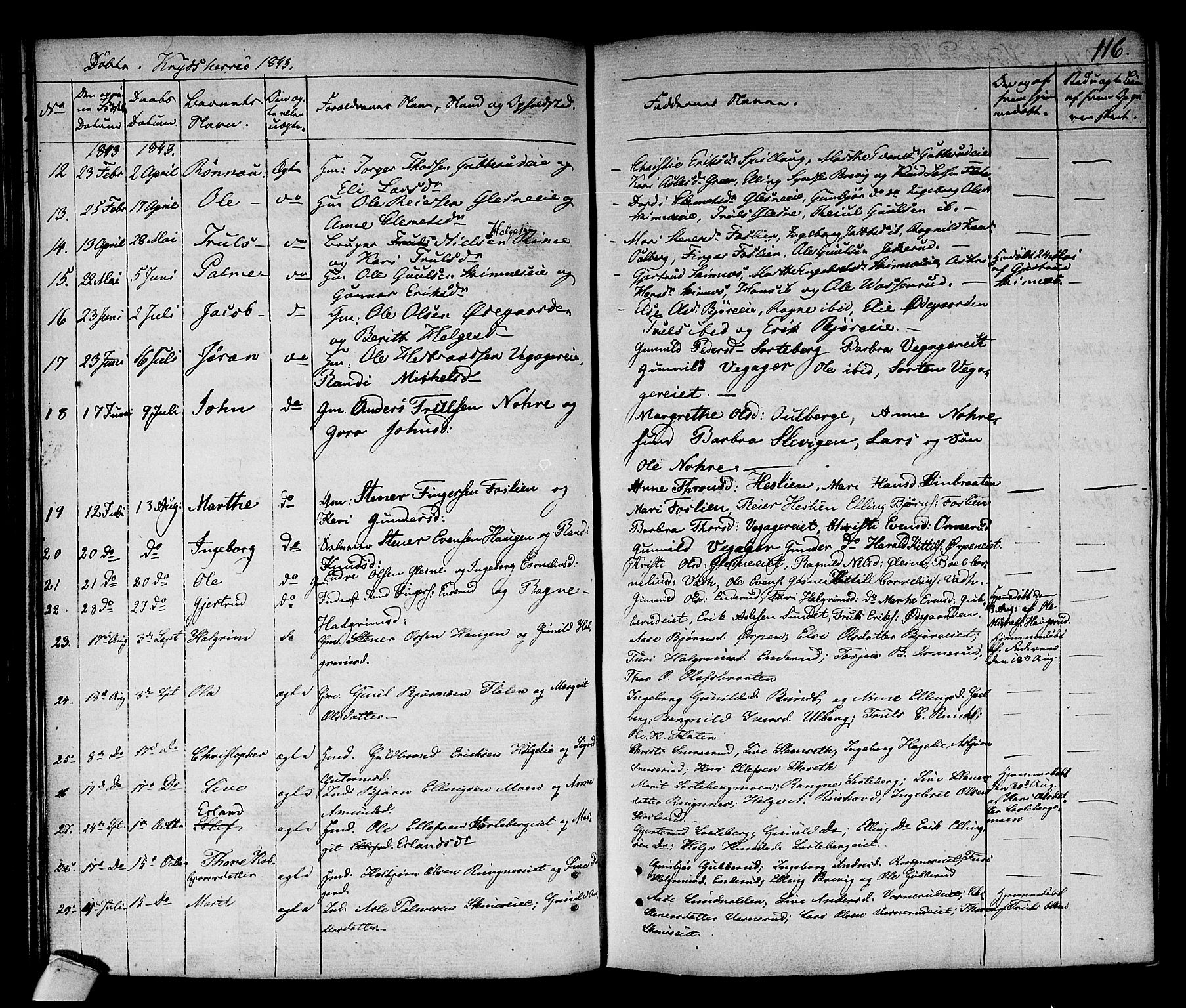 Sigdal kirkebøker, SAKO/A-245/F/Fa/L0006: Parish register (official) no. I 6 /3, 1829-1843, p. 116