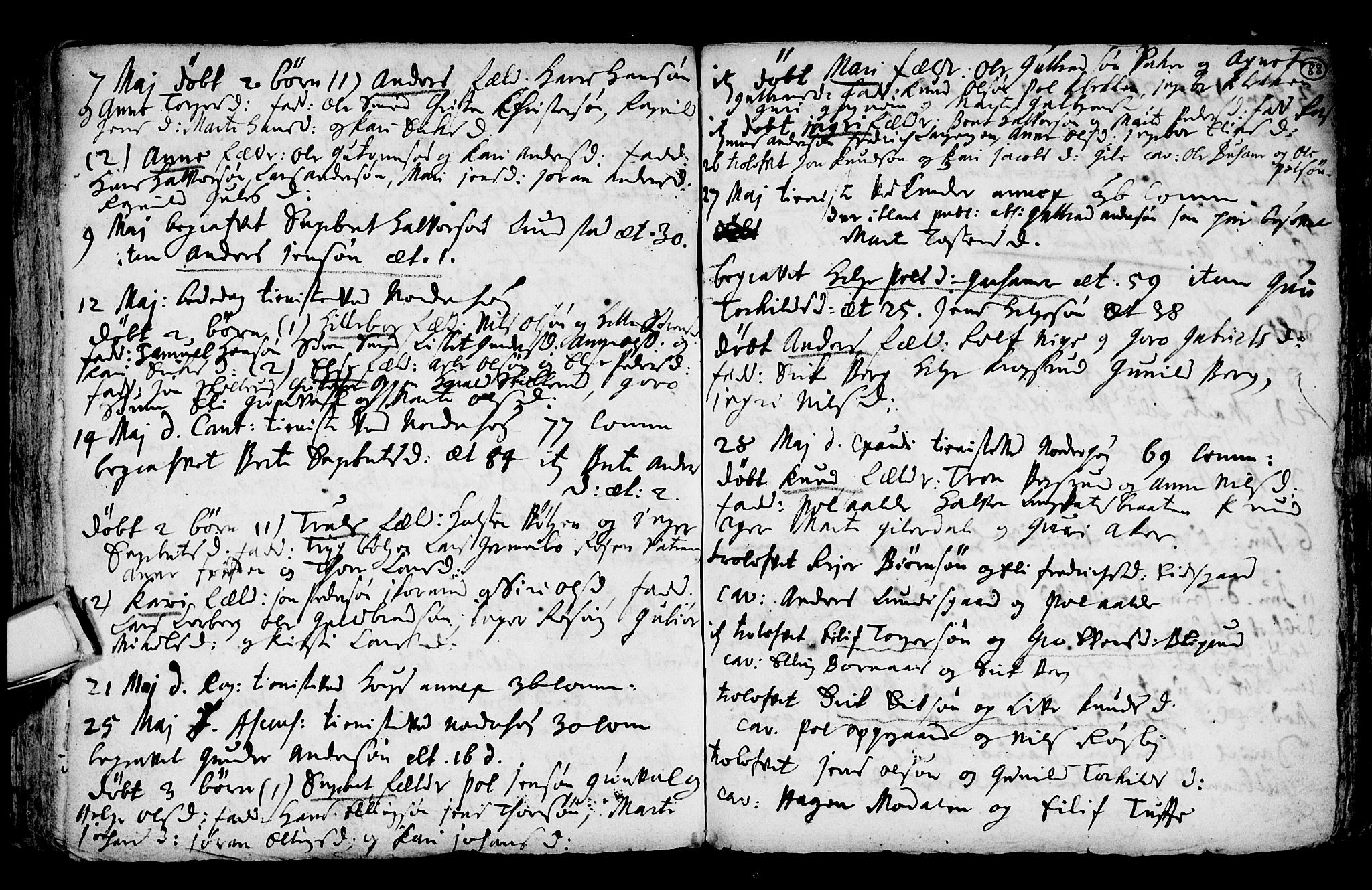 Norderhov kirkebøker, AV/SAKO-A-237/F/Fa/L0001: Parish register (official) no. 1, 1704-1716, p. 88