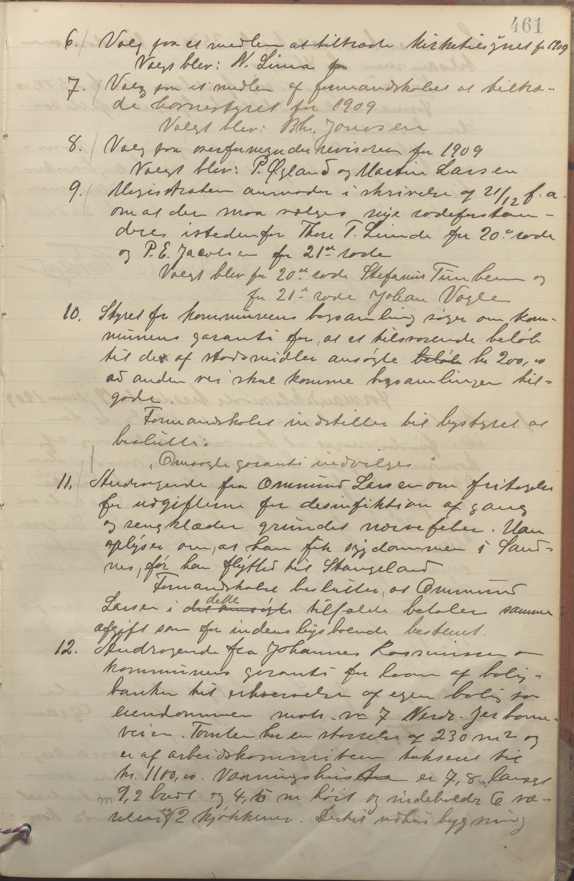 Sandnes kommune - Formannskapet og Bystyret, IKAR/K-100188/Aa/L0006: Møtebok, 1902-1909, p. 461