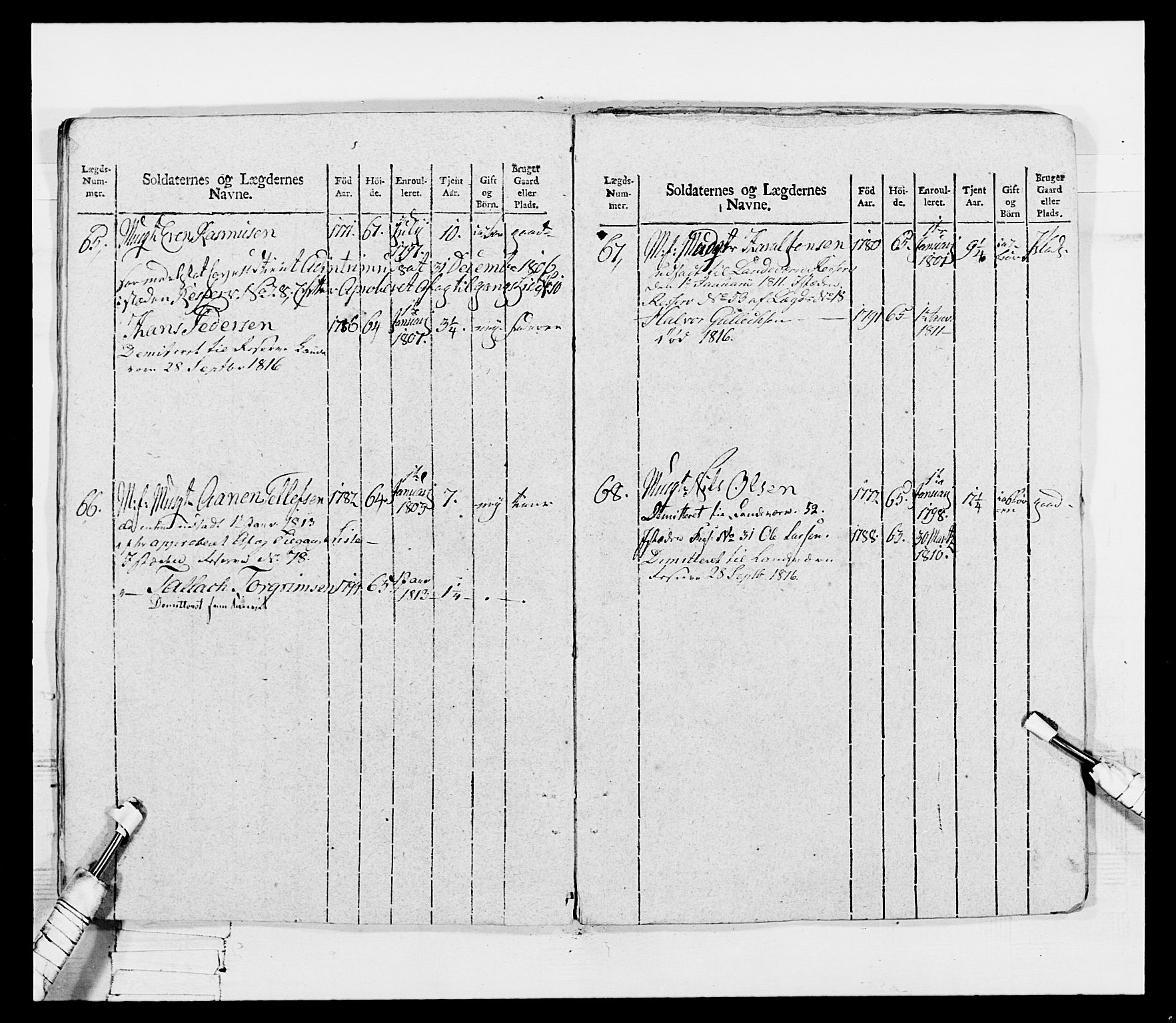 Generalitets- og kommissariatskollegiet, Det kongelige norske kommissariatskollegium, AV/RA-EA-5420/E/Eh/L0116: Telemarkske nasjonale infanteriregiment, 1810, p. 172