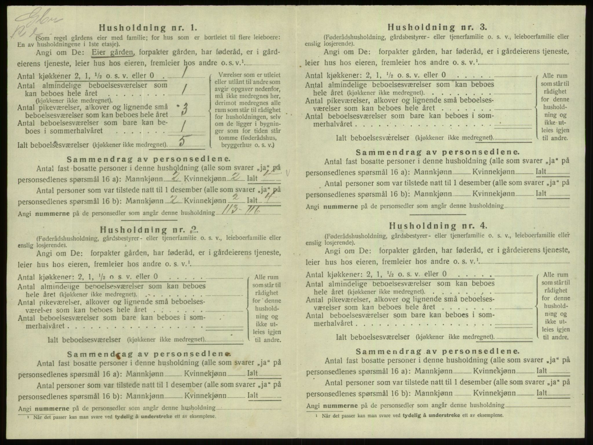 SAB, 1920 census for Eid, 1920, p. 204