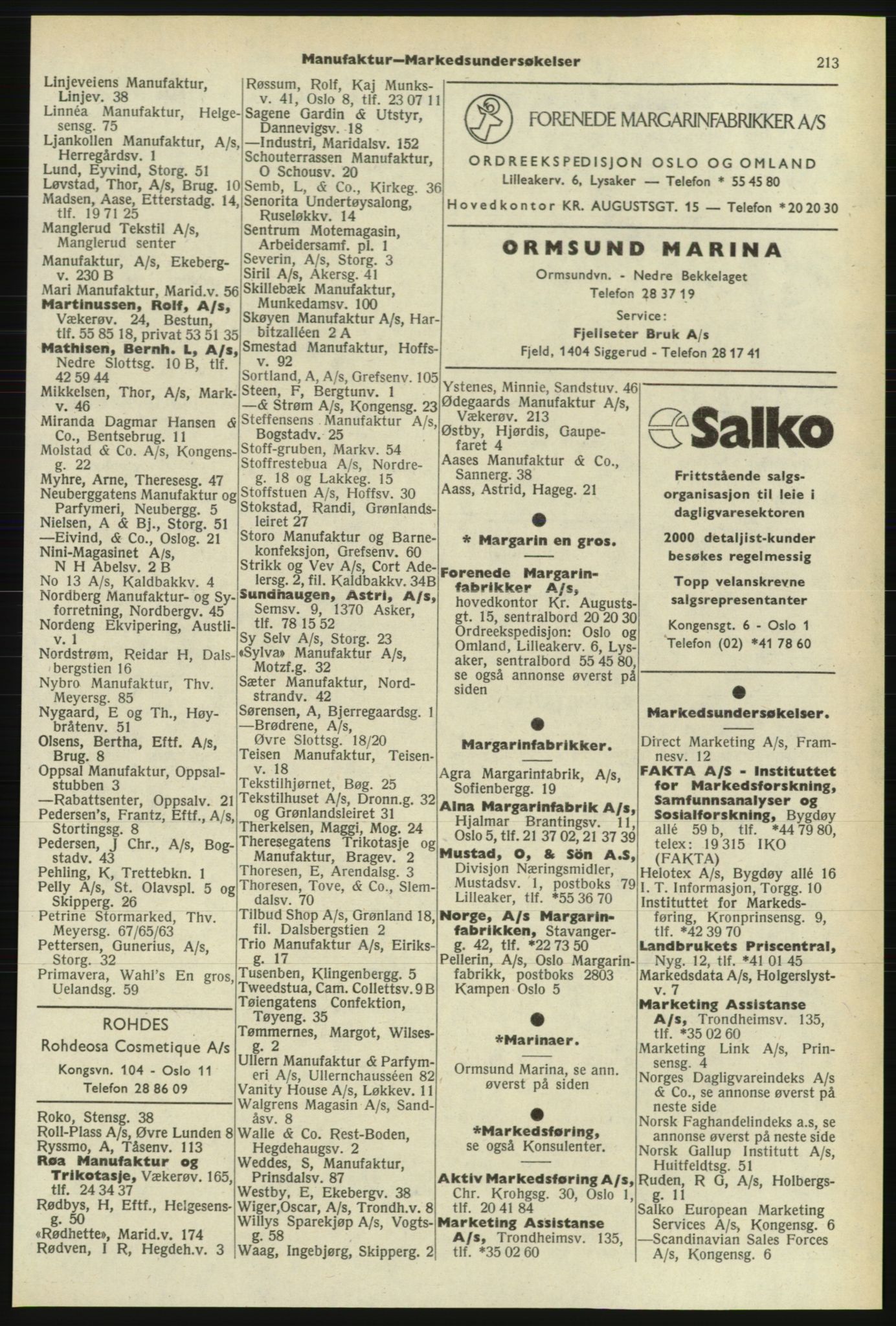 Kristiania/Oslo adressebok, PUBL/-, 1974-1975, p. 213
