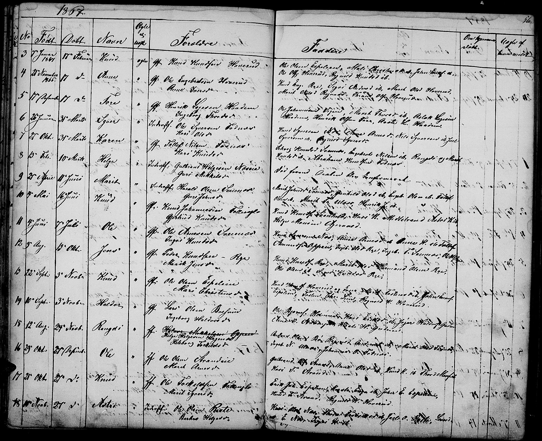Nord-Aurdal prestekontor, SAH/PREST-132/H/Ha/Hab/L0003: Parish register (copy) no. 3, 1842-1882, p. 56