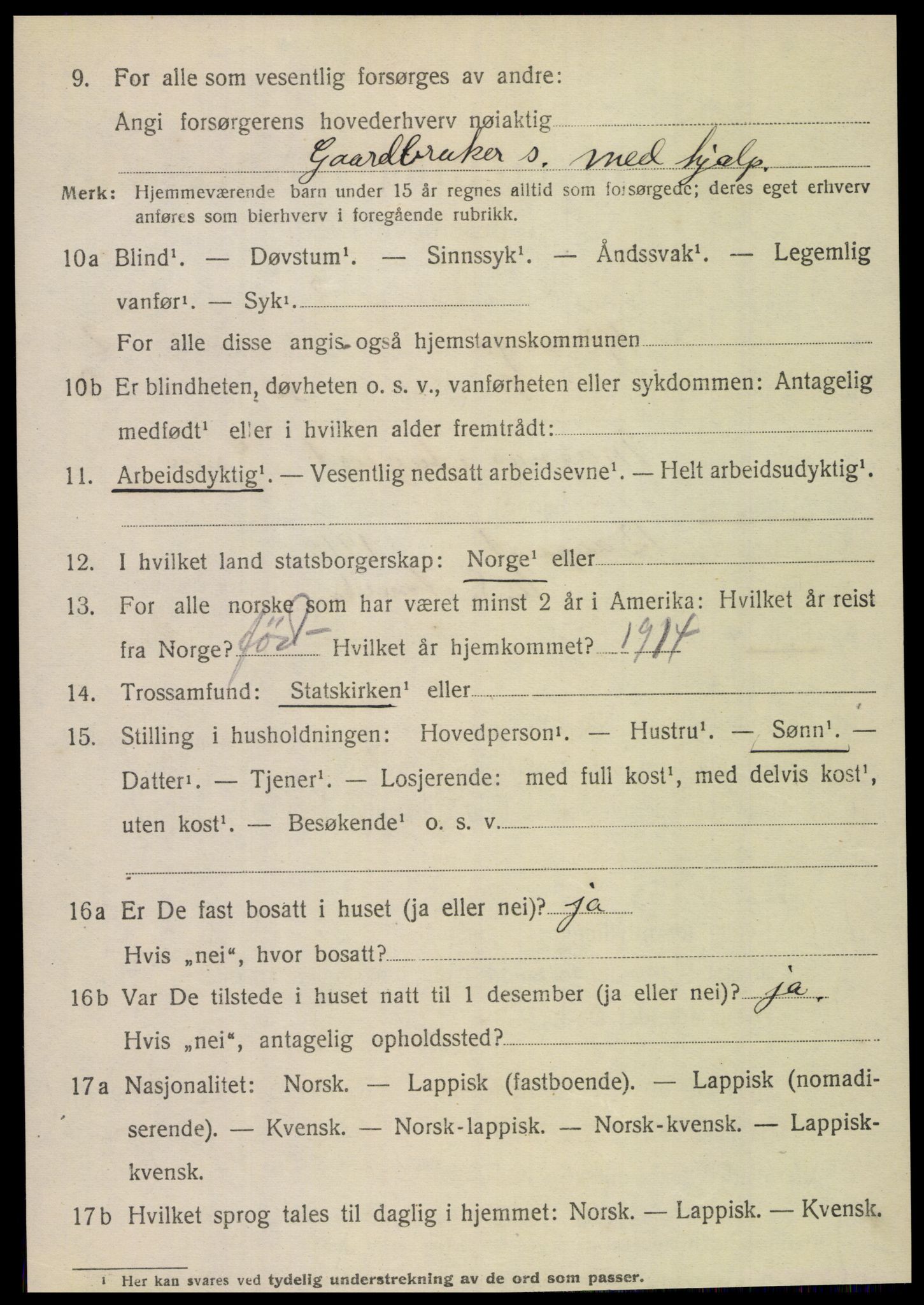 SAT, 1920 census for Kjerringøy, 1920, p. 860