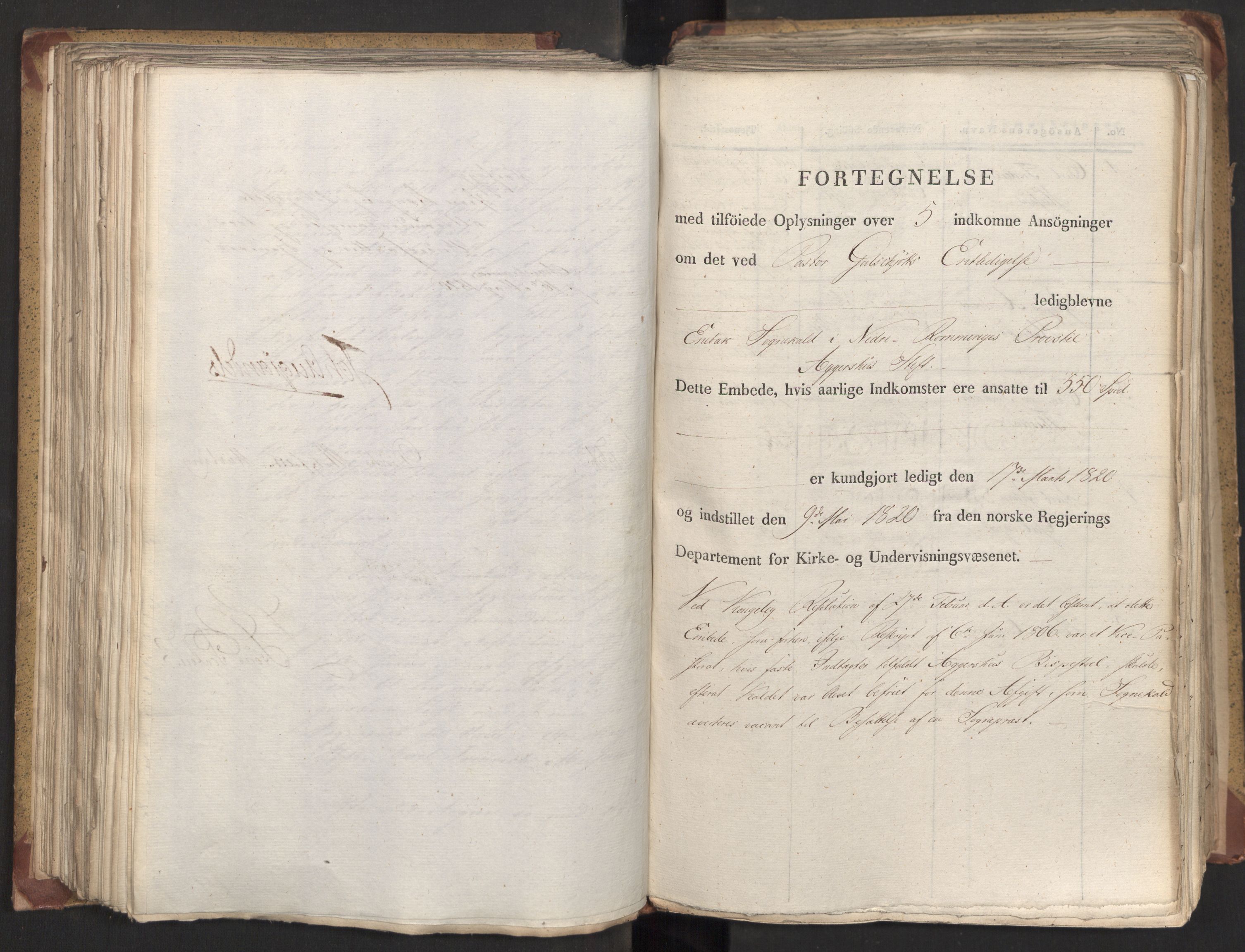 Statsrådsavdelingen i Stockholm, AV/RA-S-1003/D/Da/L0022: Regjeringsinnstillinger nr. 4399-4565, 1820, p. 236