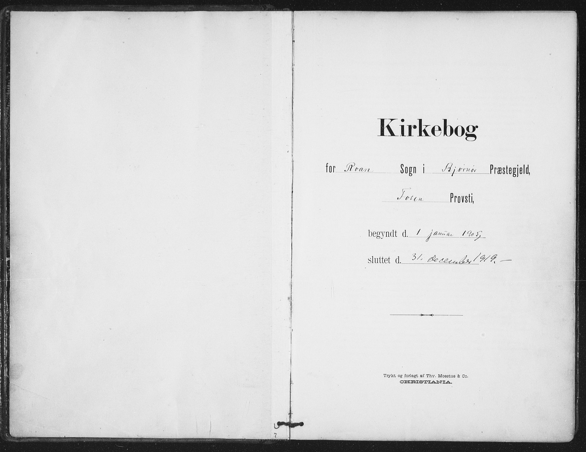 Ministerialprotokoller, klokkerbøker og fødselsregistre - Sør-Trøndelag, SAT/A-1456/657/L0709: Parish register (official) no. 657A10, 1905-1919