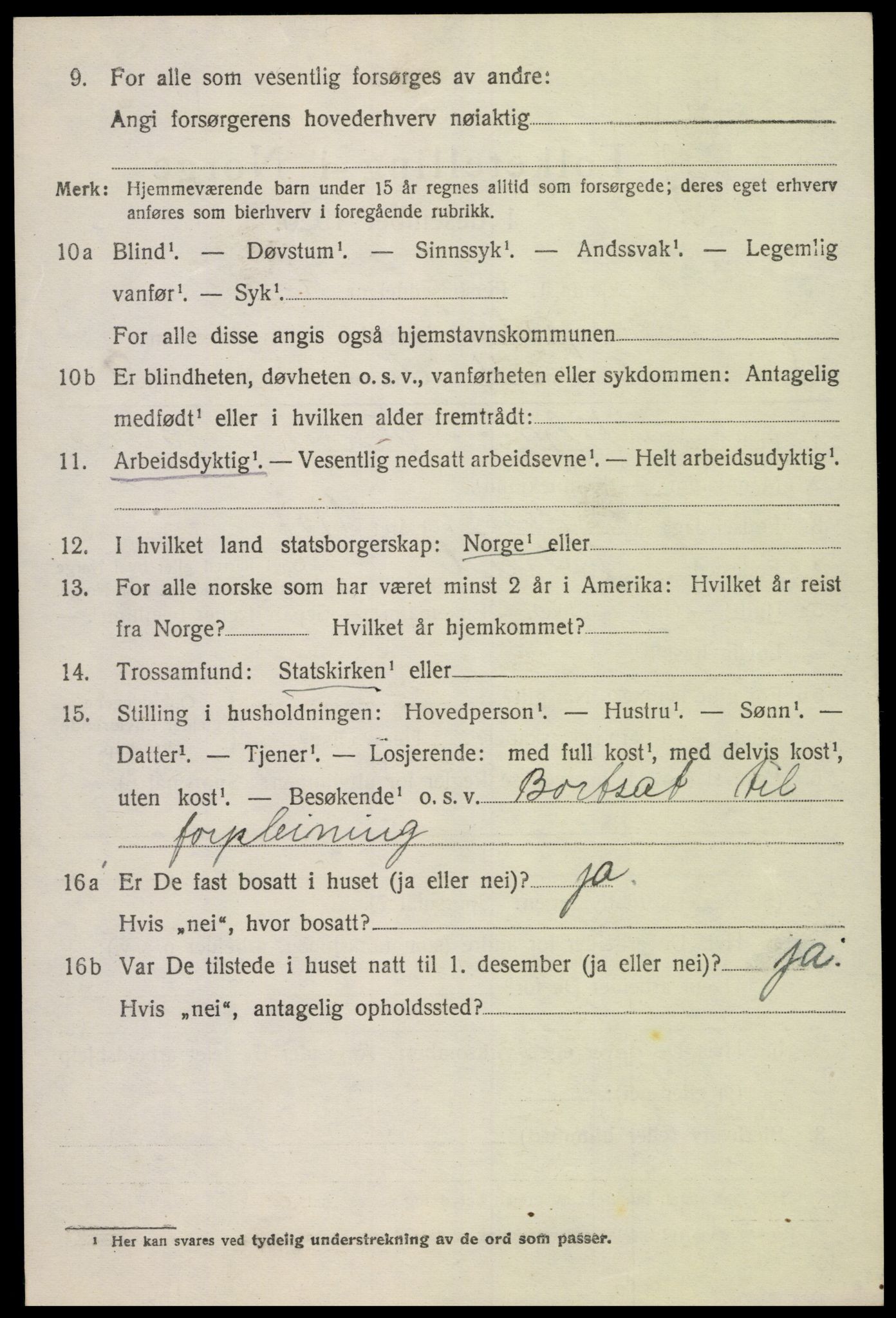 SAK, 1920 census for Greipstad, 1920, p. 1541