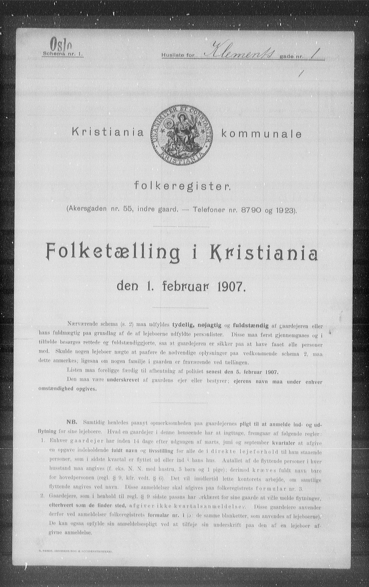 OBA, Municipal Census 1907 for Kristiania, 1907, p. 26338