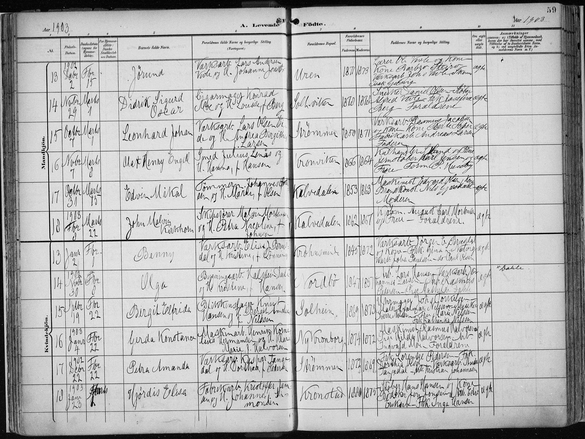 Årstad Sokneprestembete, AV/SAB-A-79301/H/Haa/L0002: Parish register (official) no. A 2, 1899-1914, p. 59