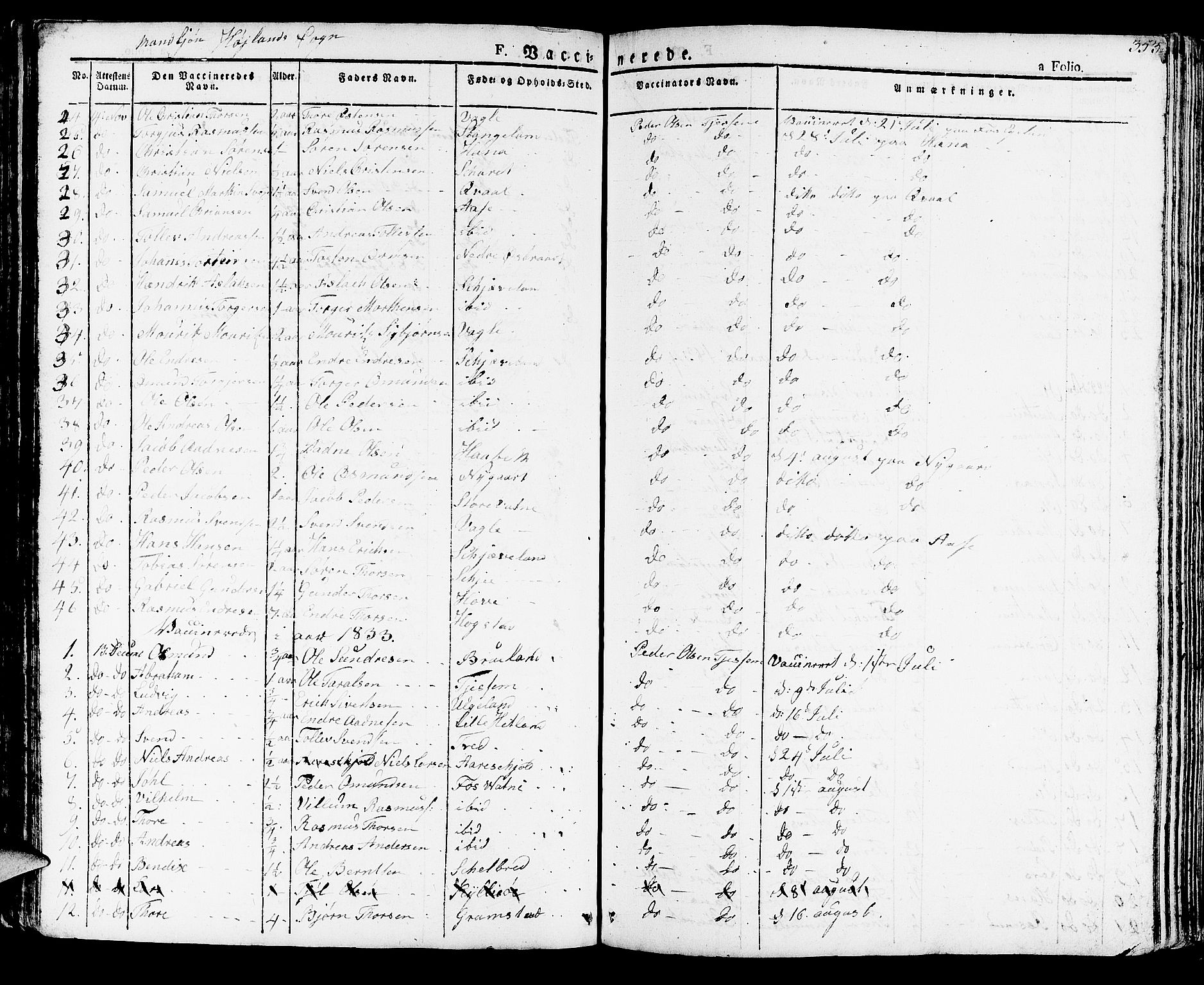 Høyland sokneprestkontor, AV/SAST-A-101799/001/30BA/L0007: Parish register (official) no. A 7 /1, 1825-1841, p. 353