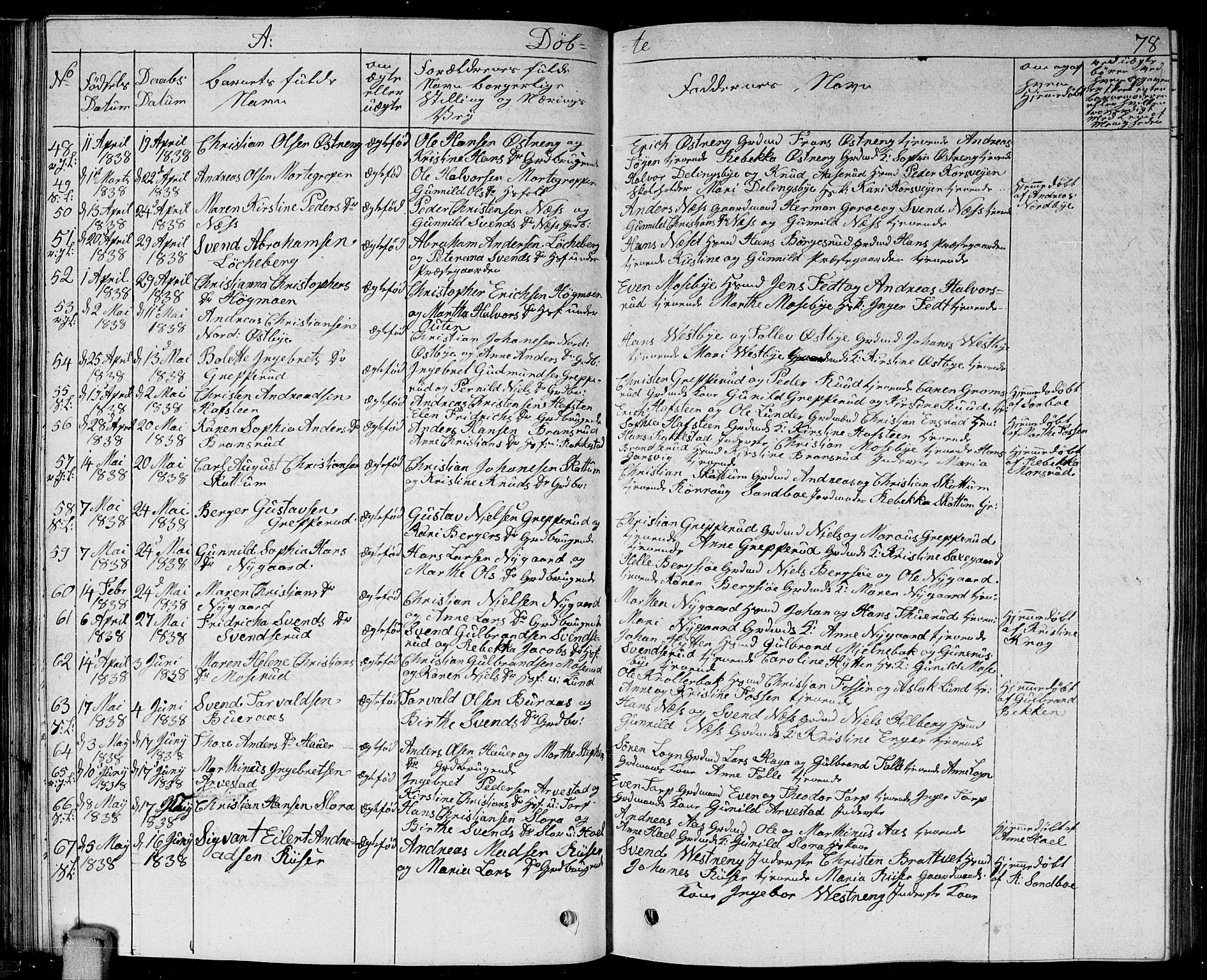 Høland prestekontor Kirkebøker, SAO/A-10346a/G/Ga/L0002: Parish register (copy) no. I 2, 1827-1845, p. 78