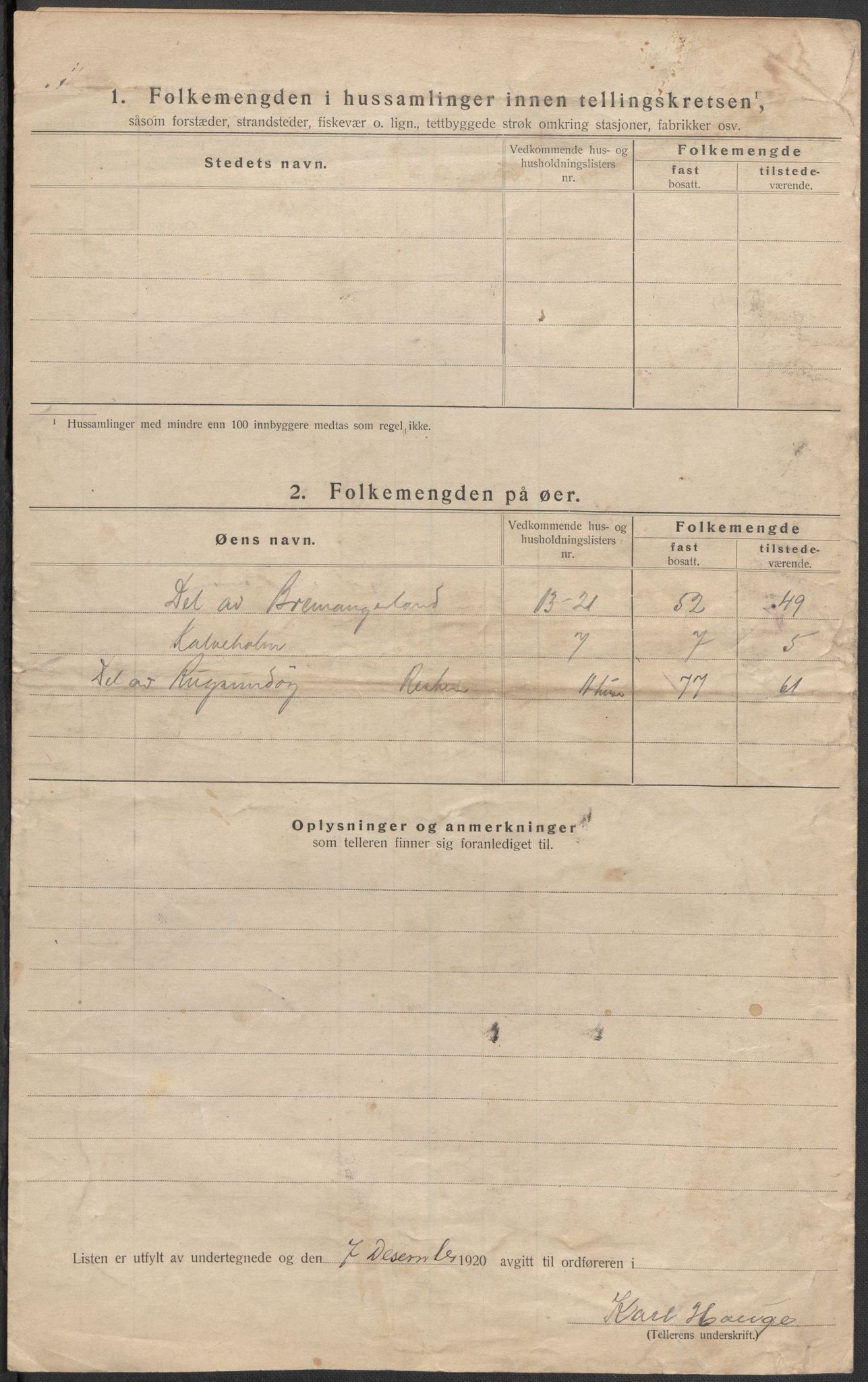 SAB, 1920 census for Davik, 1920, p. 43