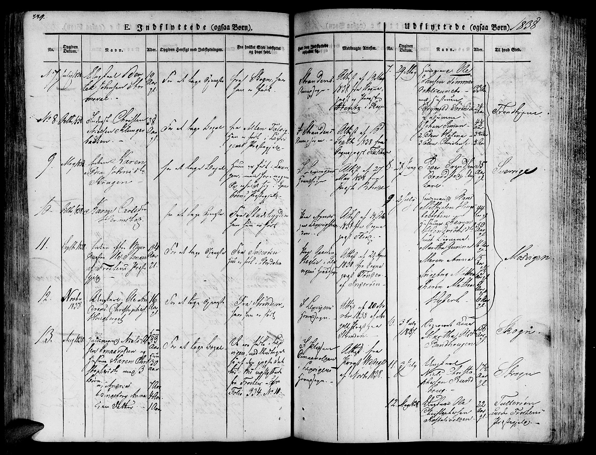 Ministerialprotokoller, klokkerbøker og fødselsregistre - Nord-Trøndelag, AV/SAT-A-1458/701/L0006: Parish register (official) no. 701A06, 1825-1841, p. 339