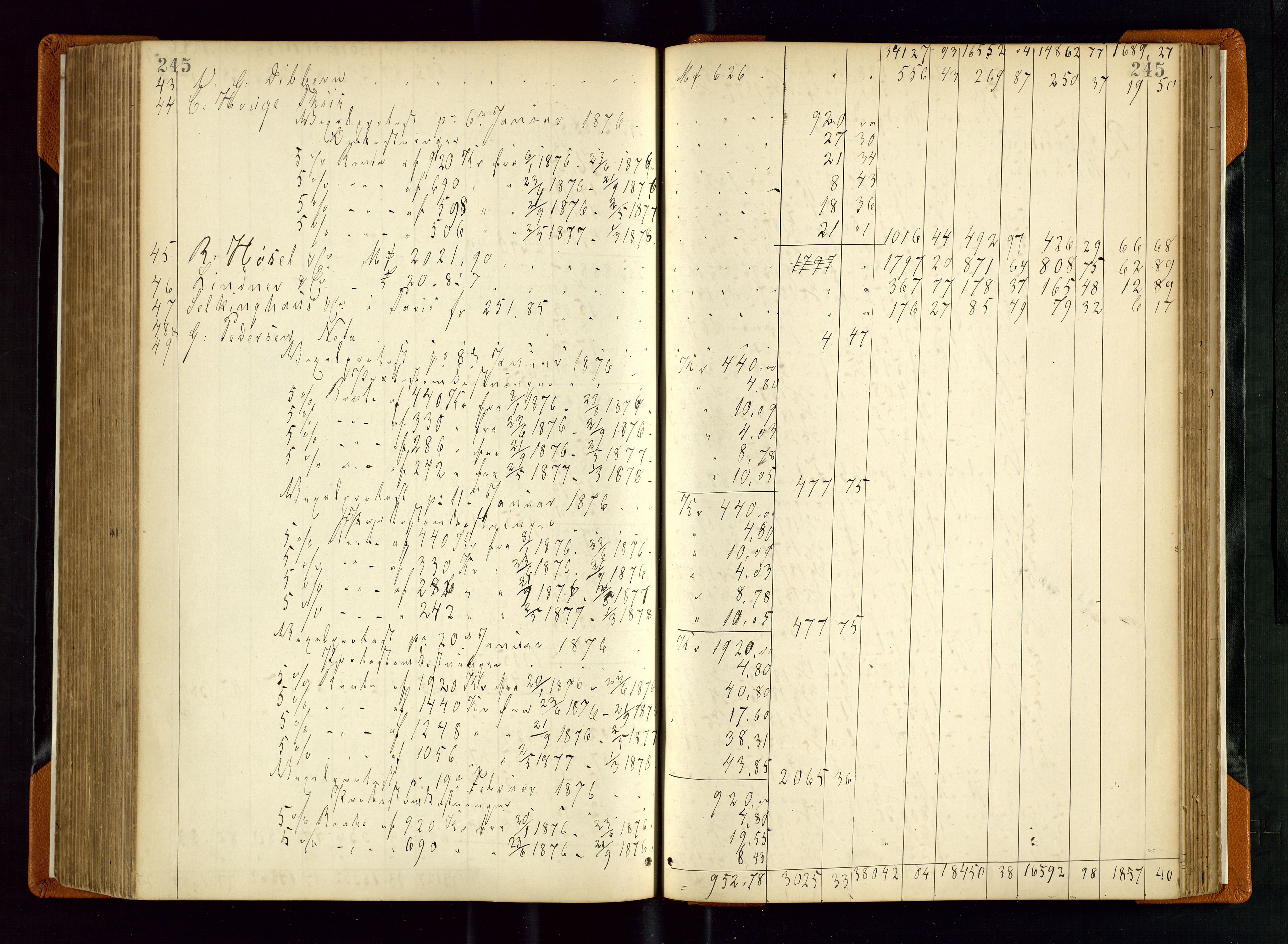Stavanger byfogd, AV/SAST-A-101408/001/5/50/503BD/L0002: Skifteutlodningsprotokoll, 1871-1878, p. 245