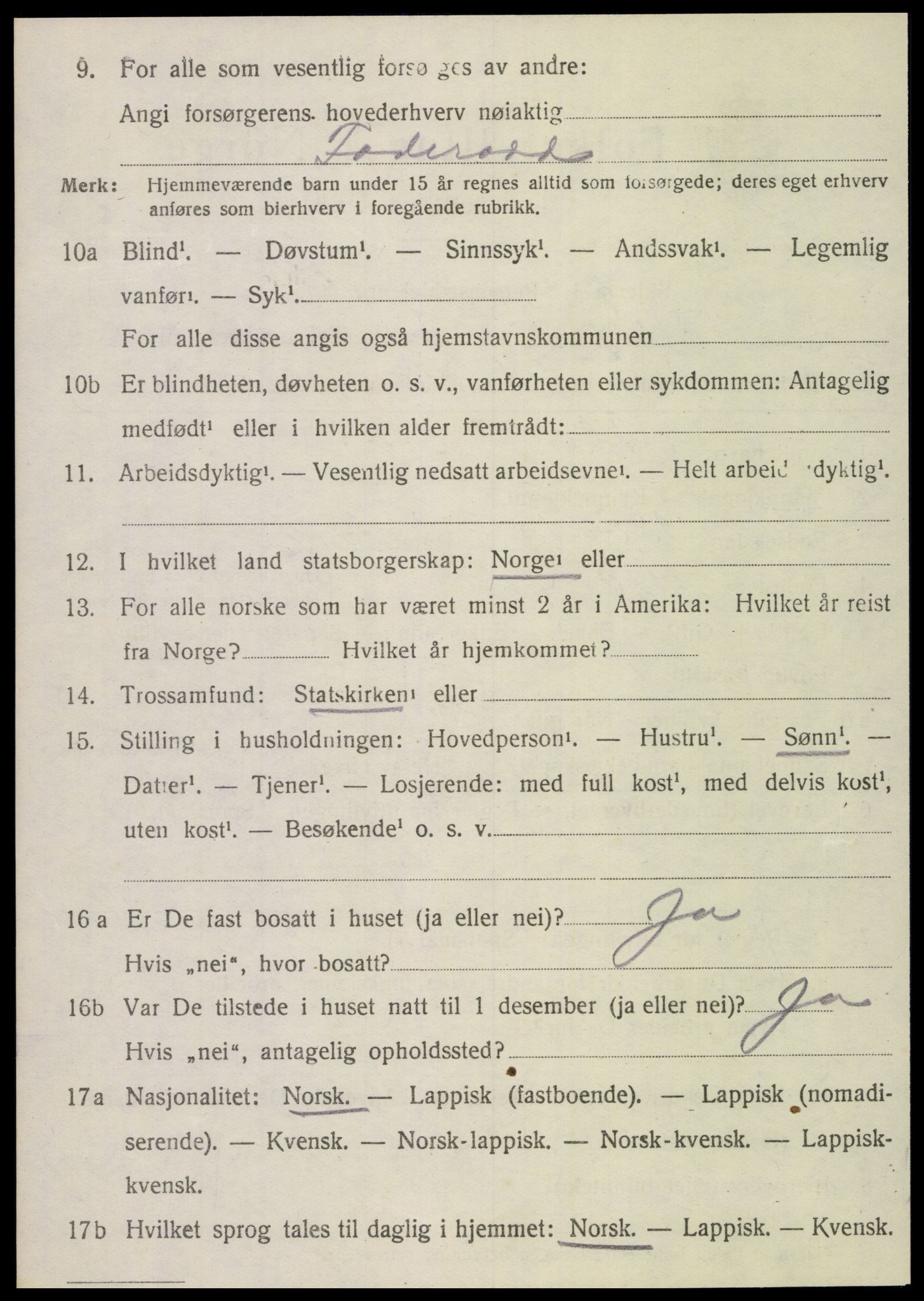 SAT, 1920 census for Nærøy, 1920, p. 2432