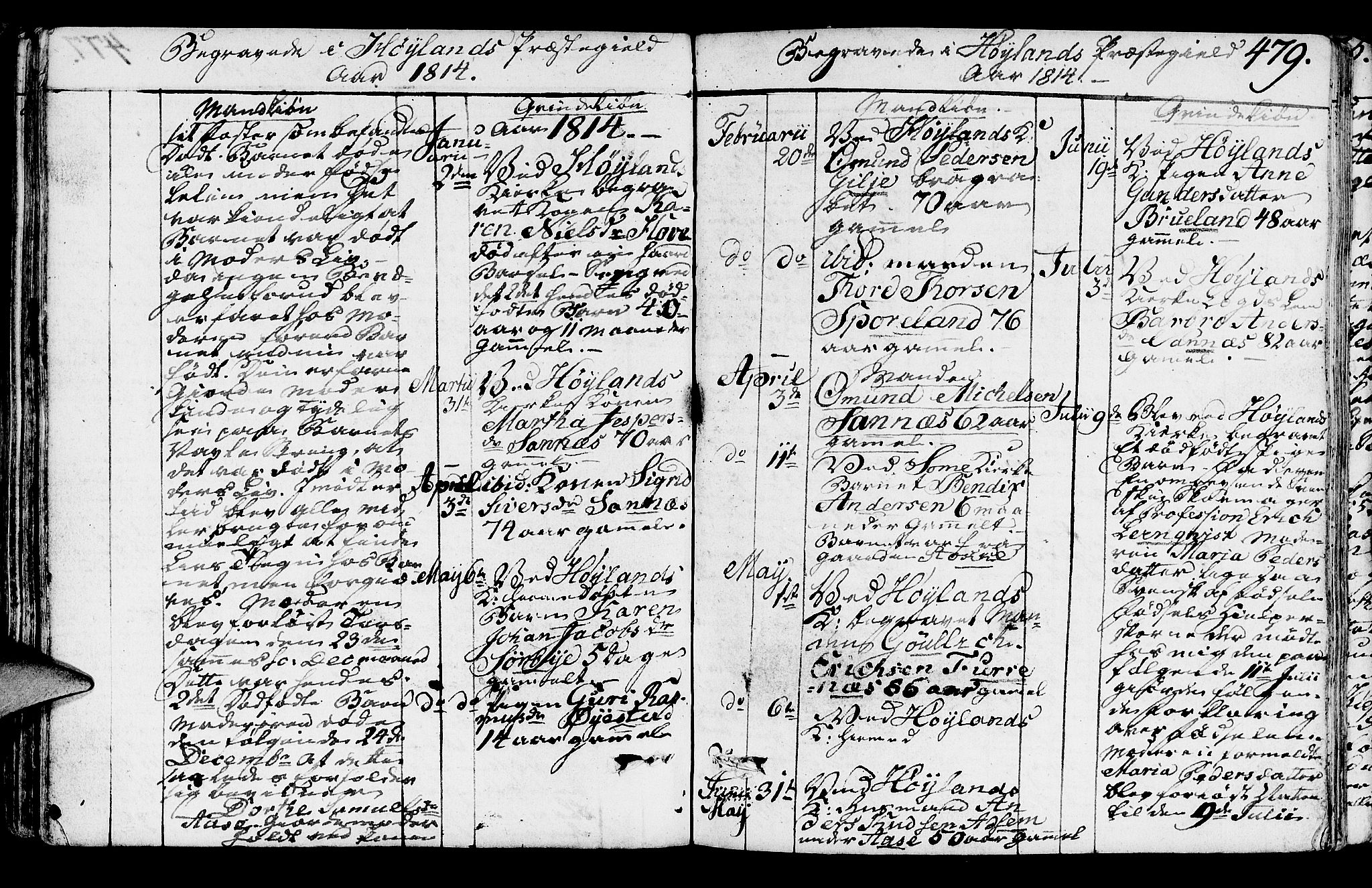 Høyland sokneprestkontor, SAST/A-101799/001/30BA/L0005: Parish register (official) no. A 5, 1804-1815, p. 479