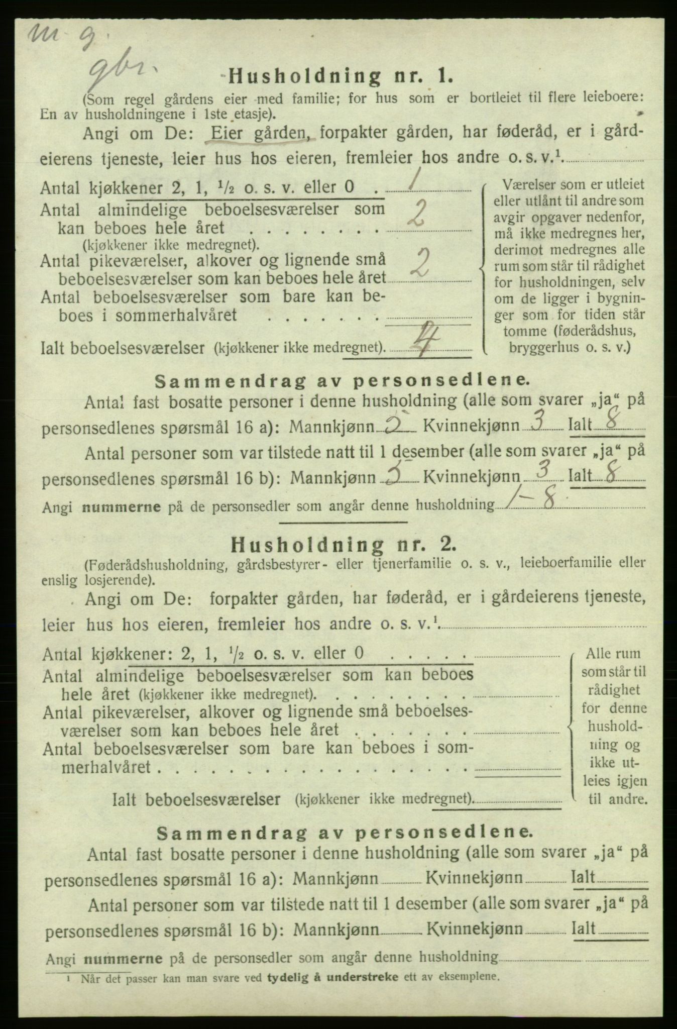 SAB, 1920 census for Kvinnherad, 1920, p. 2845