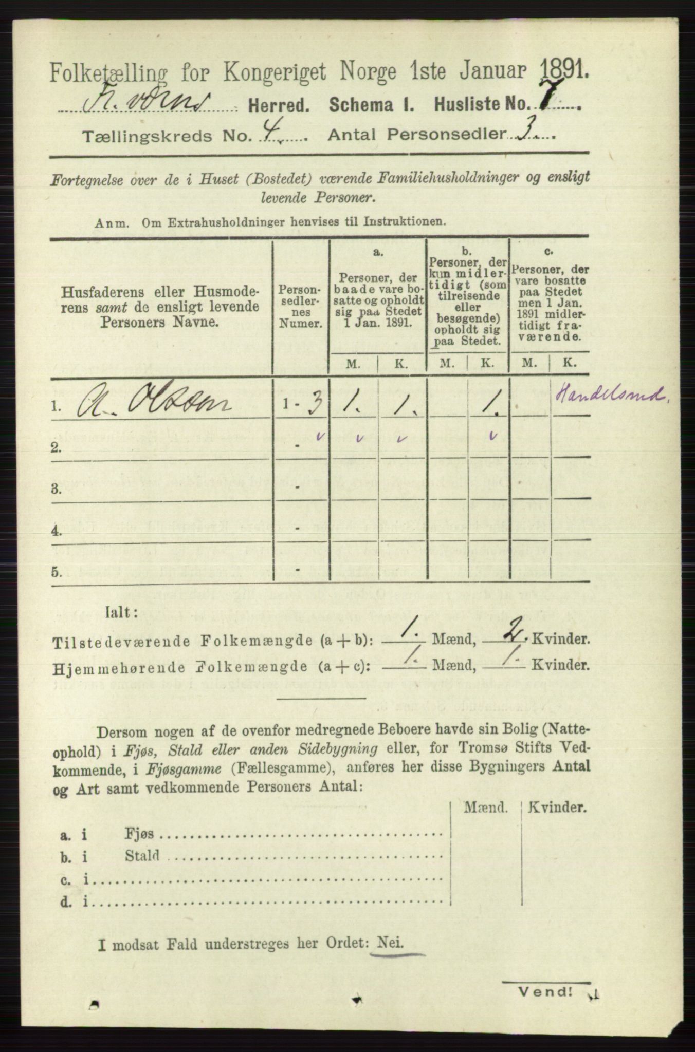 RA, 1891 census for 0798 Fredriksvern, 1891, p. 702