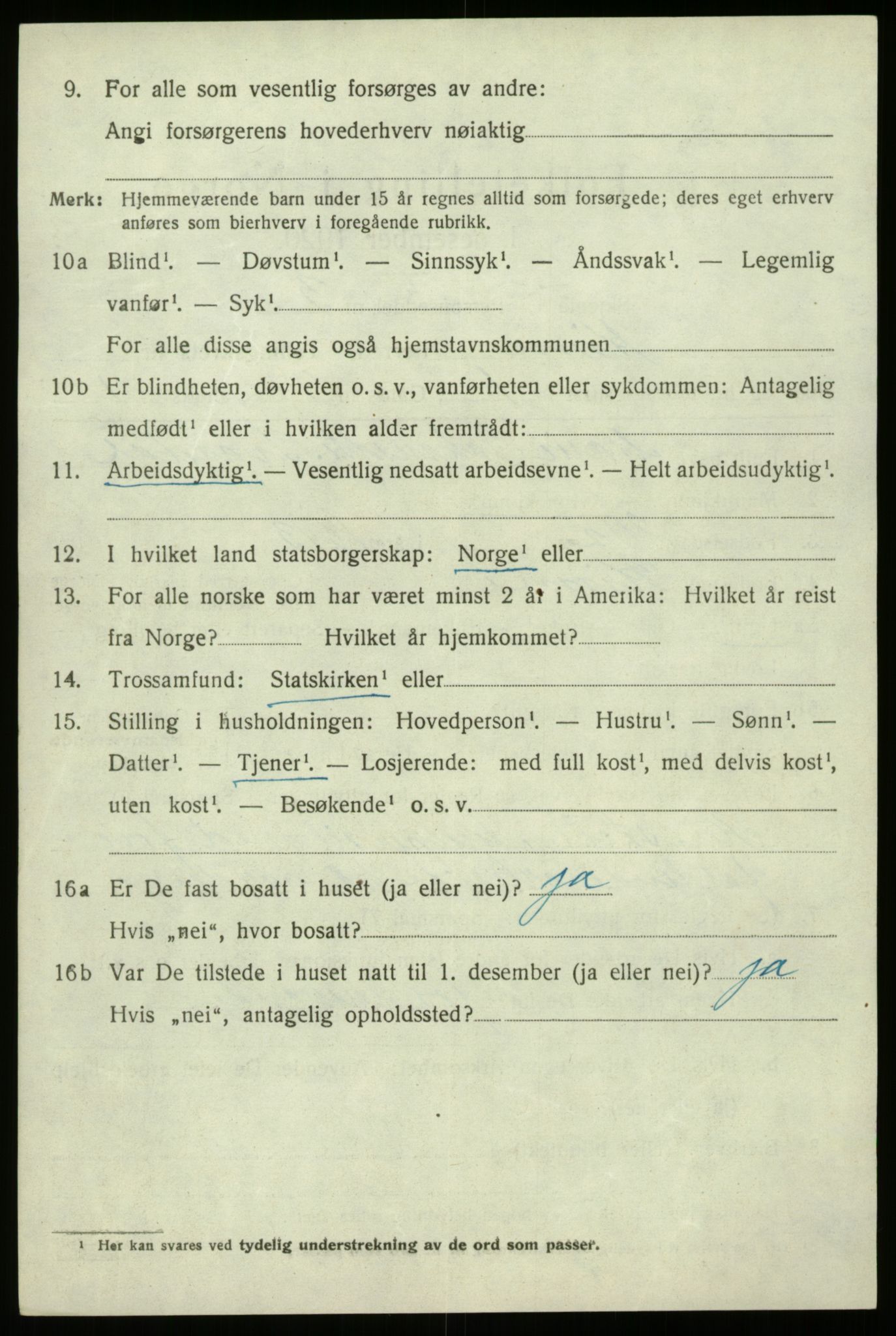 SAB, 1920 census for Kinn, 1920, p. 11140