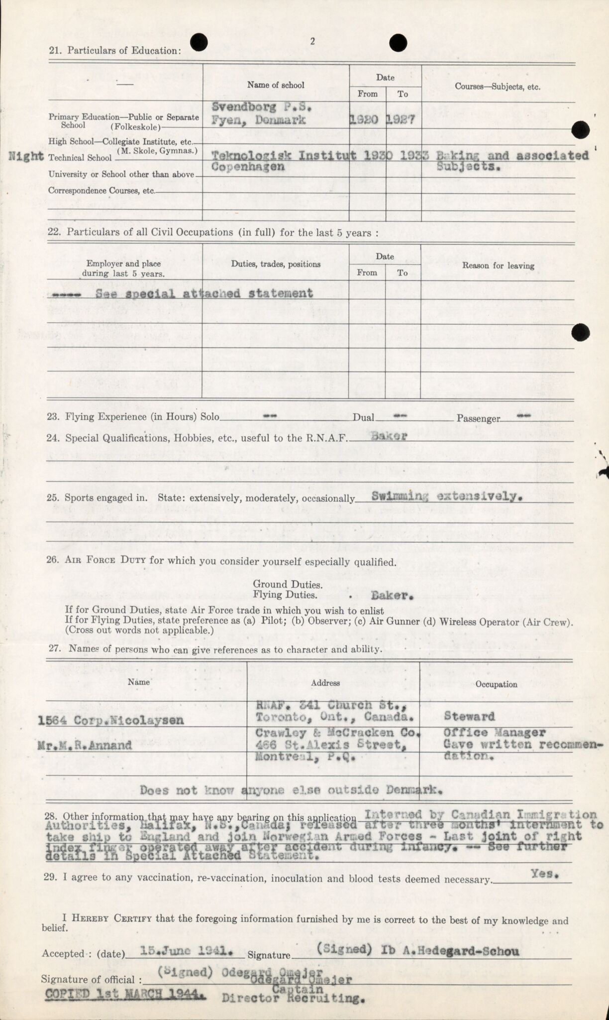 Forsvaret, Forsvarets overkommando/Luftforsvarsstaben, AV/RA-RAFA-4079/P/Pa/L0036: Personellpapirer, 1914, p. 70